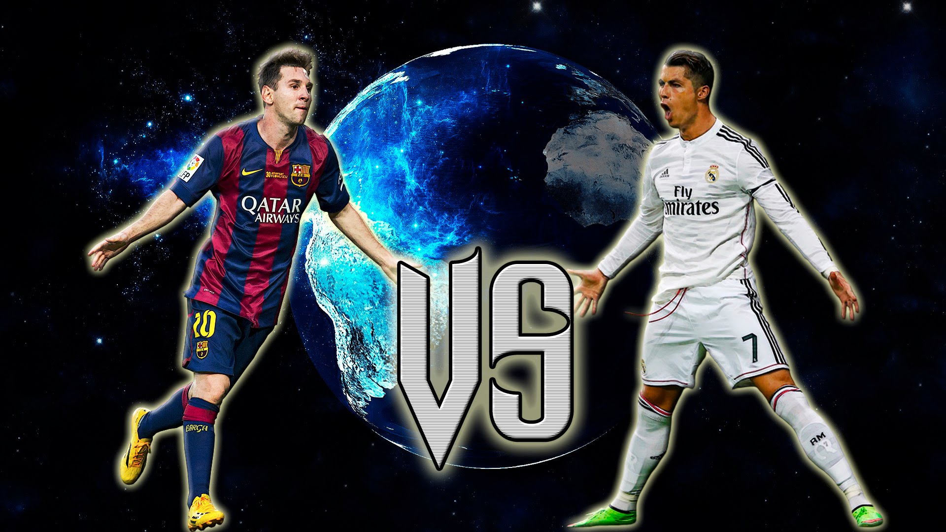 Messi - C Ronaldo Vs Messi Wallpaper 2015 , HD Wallpaper & Backgrounds