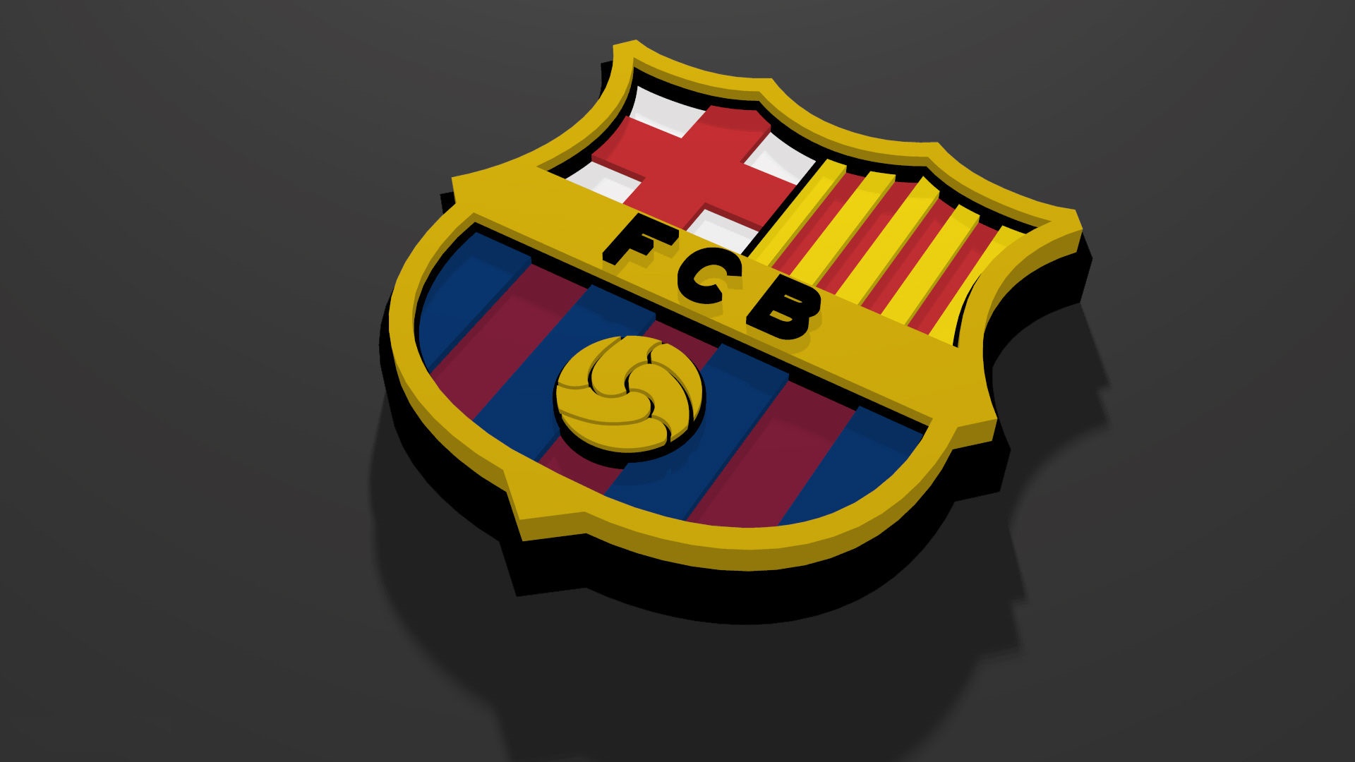 3d Logo Fc Barcelona Wallpaper - Fc Barcelona 2018 Logo , HD Wallpaper & Backgrounds