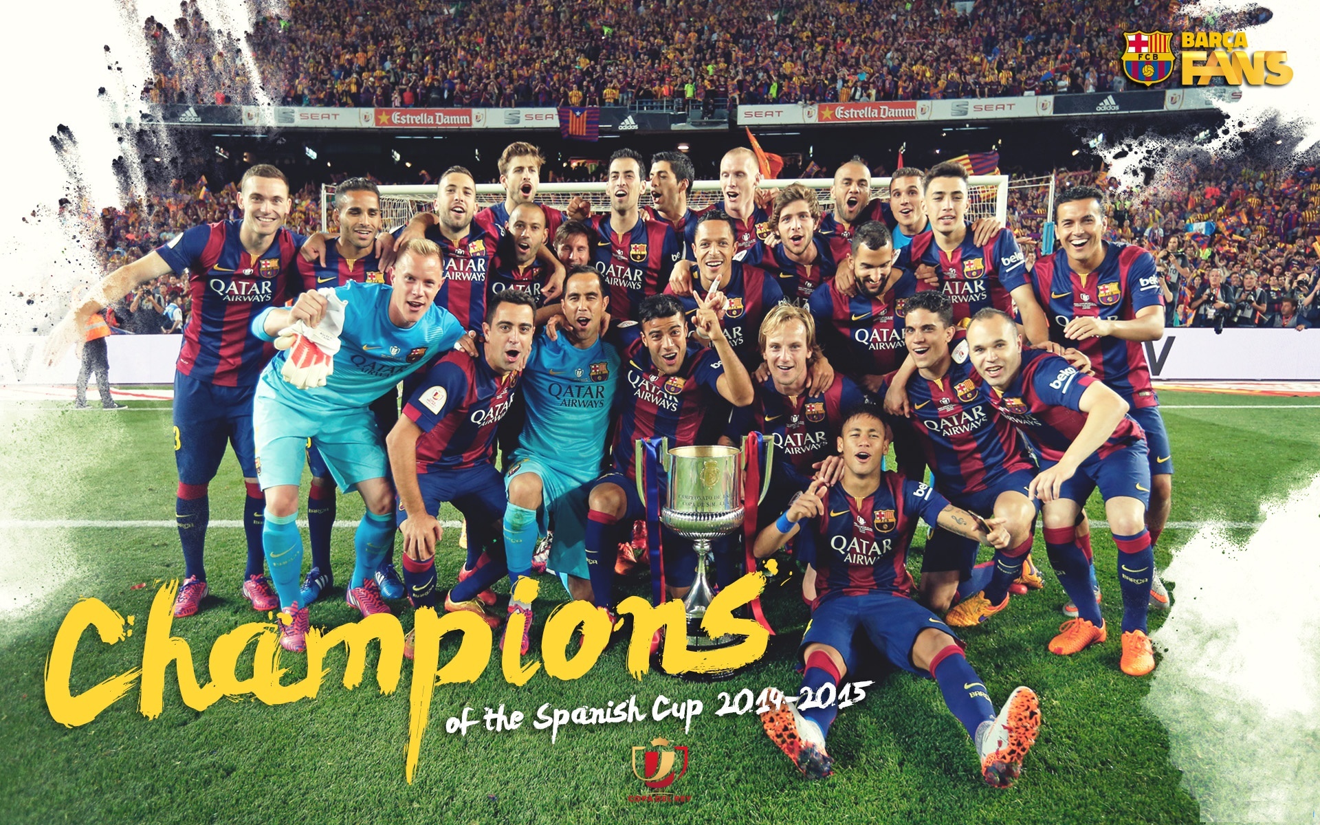 Barcelona Wallpaper Hd - Fc Barcelona 2015 Champions League , HD Wallpaper & Backgrounds