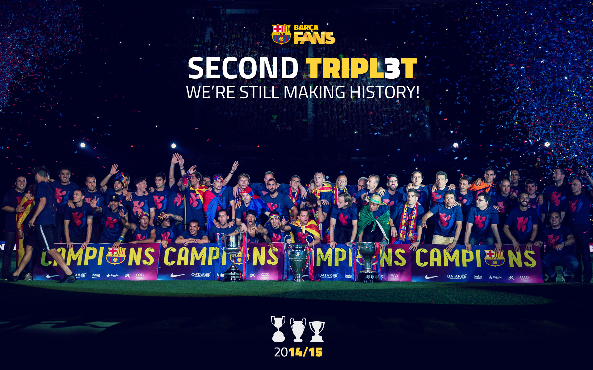 Fc Barcelona Wallpaper - Fc Barcelona 2018 2019 , HD Wallpaper & Backgrounds