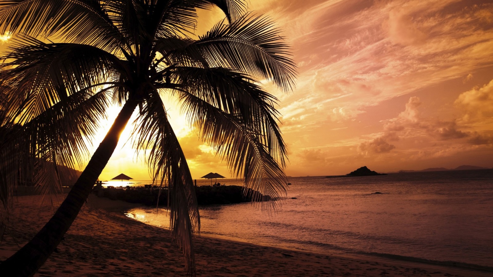 Good Evening Free Download For Whatsapp/fb - Tropical Beach Sunset Backgrounds , HD Wallpaper & Backgrounds