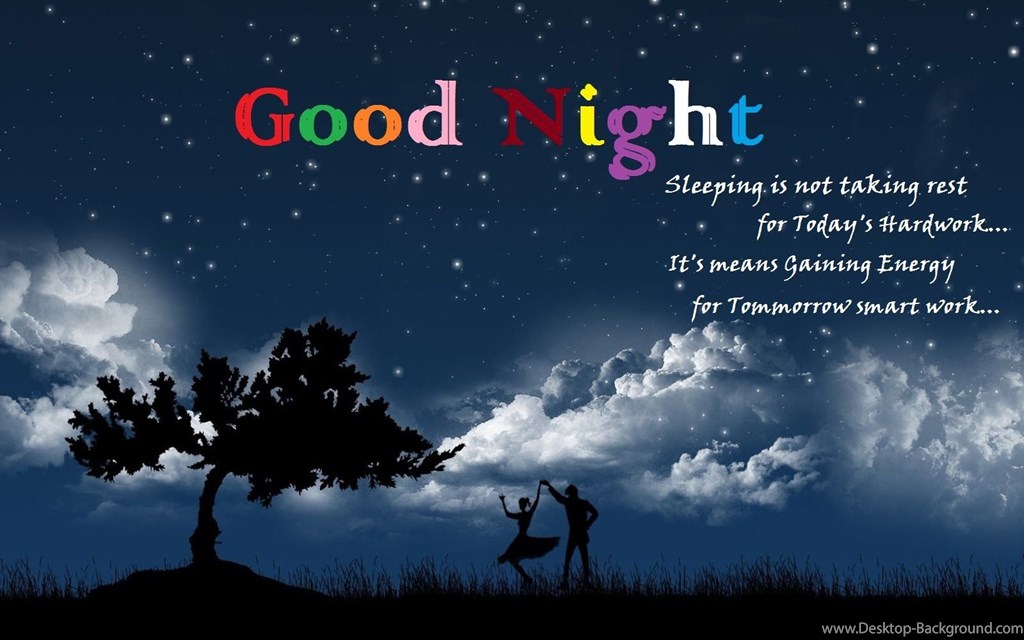 Good Night Wallpapers Hd Desktop Pictures, Images Free - Good Night Couple Message , HD Wallpaper & Backgrounds