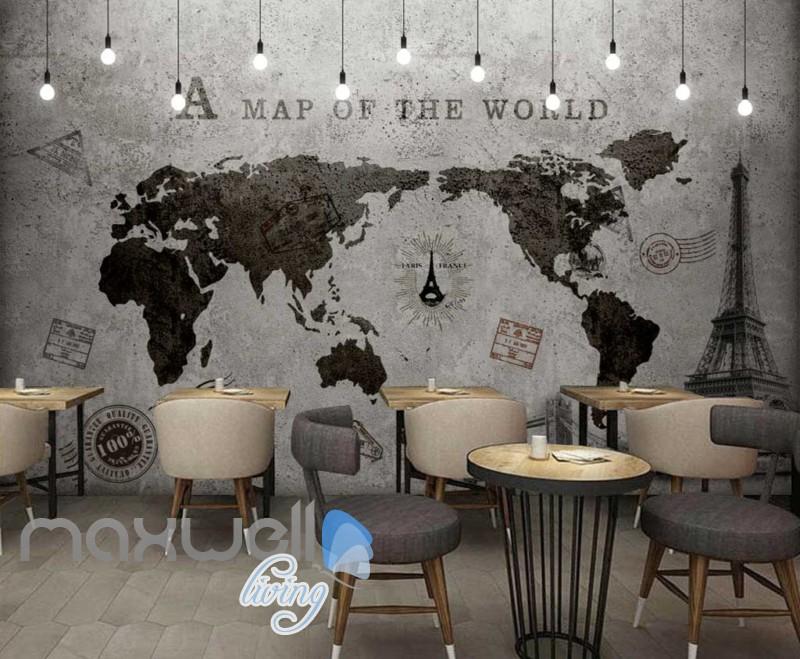 World Map Wall Design , HD Wallpaper & Backgrounds