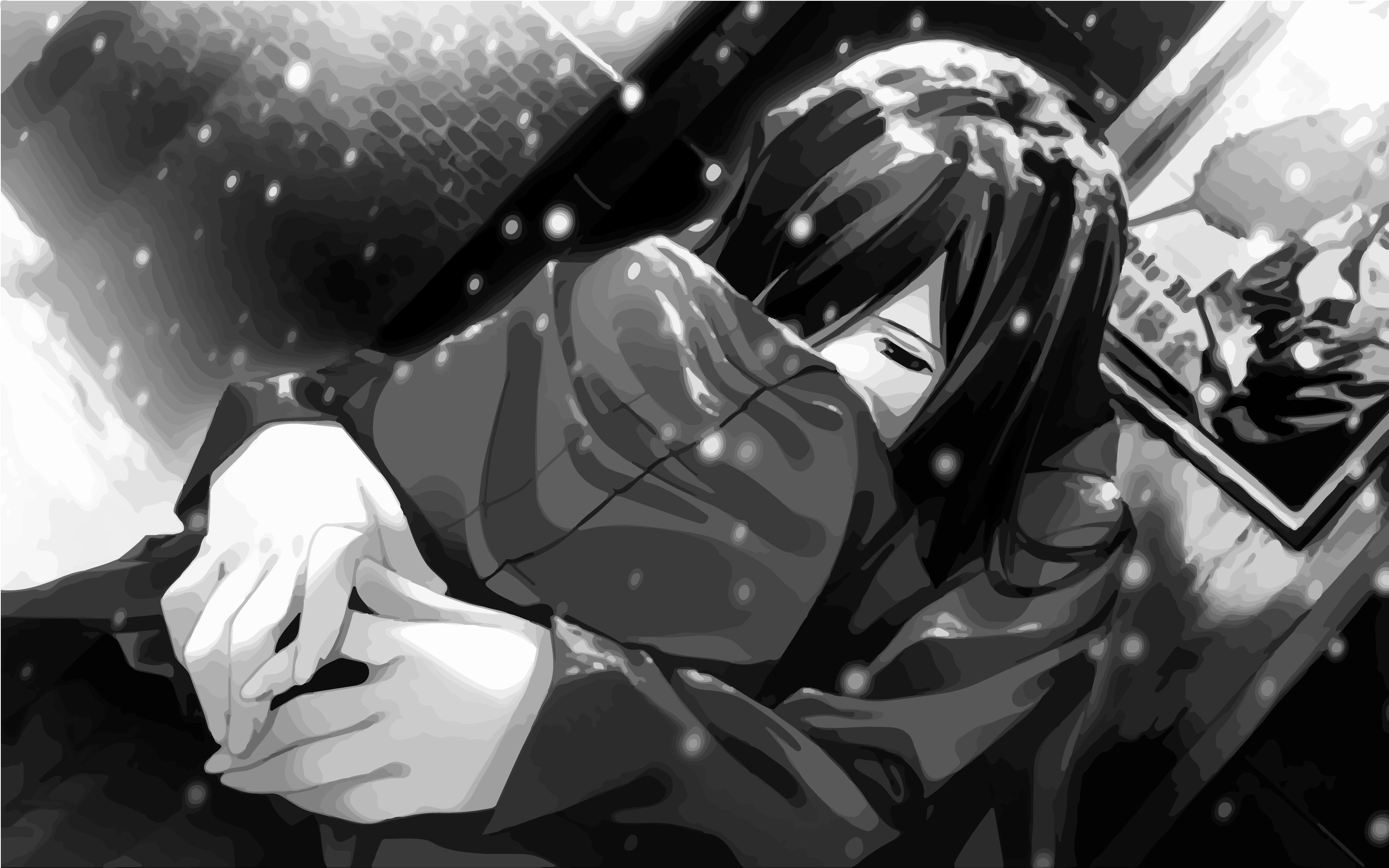 Sad Anime Girl Desktop Wallpaper - Depressed Anime Girl Background , HD Wallpaper & Backgrounds