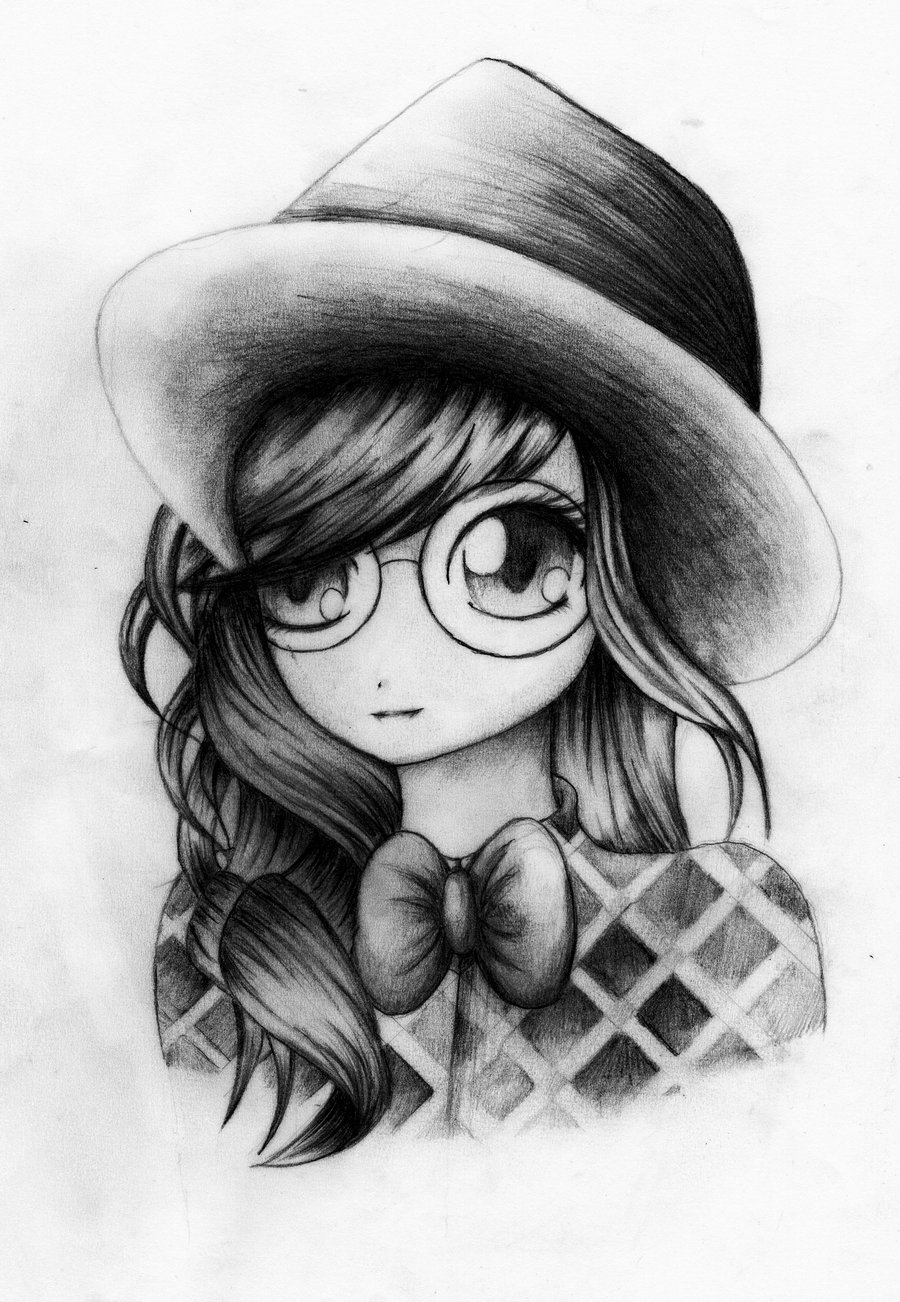 Beautiful Girls Sketch Wallpaper Cute Wallpaper Sketches - Cute Drawings Of Girls , HD Wallpaper & Backgrounds