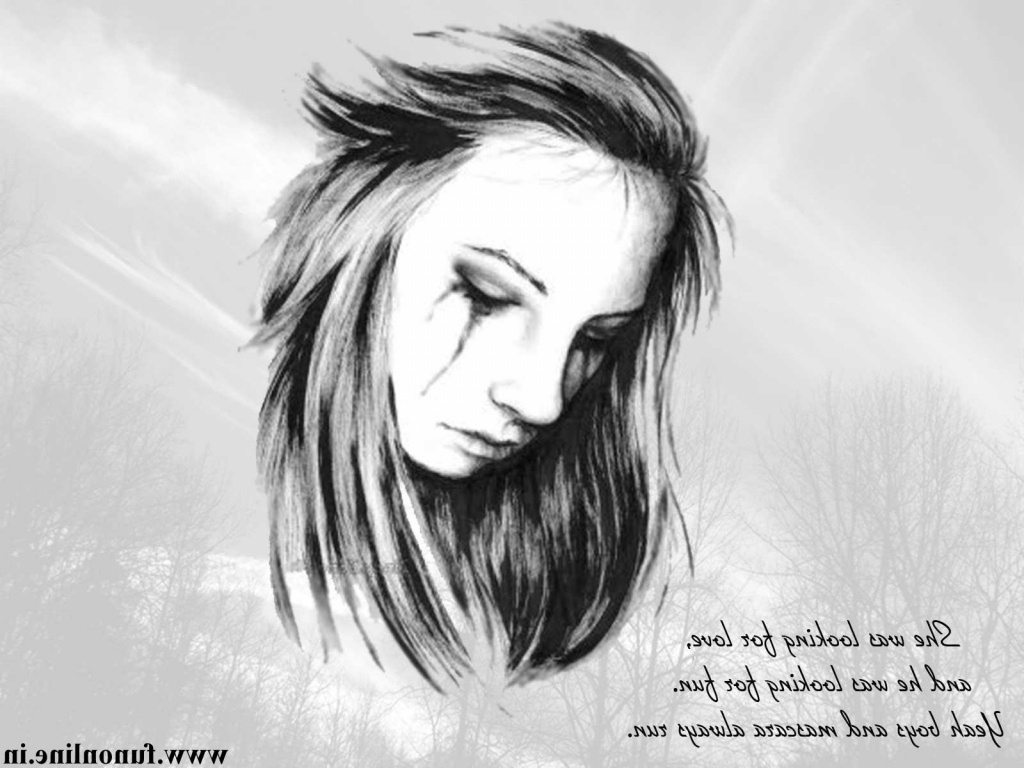 Sad Black Girl Sketch Wallpaper 49 Heart Touching Hd Sad Love