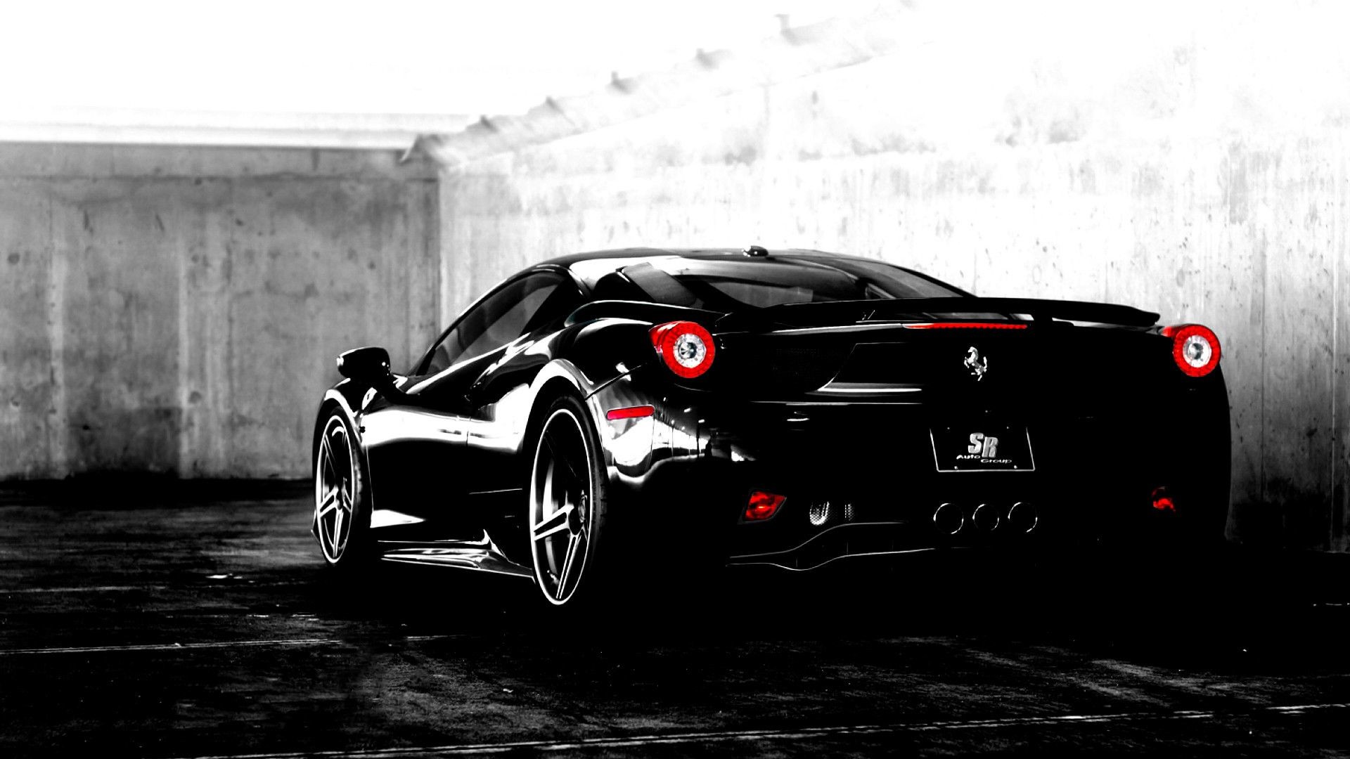 Ferrari Black And White , HD Wallpaper & Backgrounds