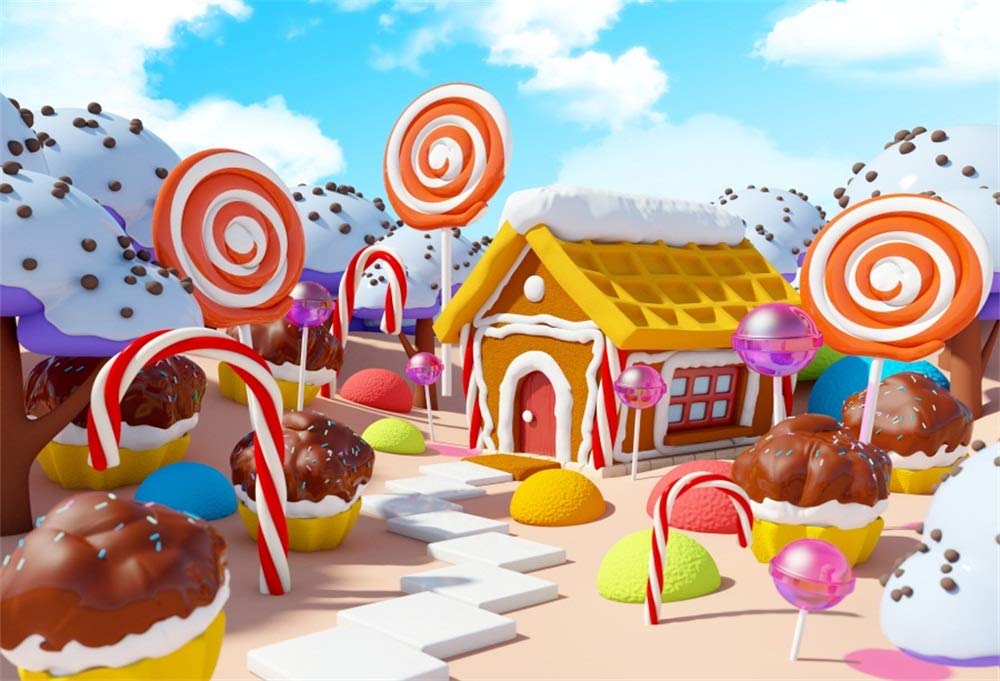 Aofoto 7x5ft Kids Lollipop Candyland Photo Backdrop - Candy Land , HD Wallpaper & Backgrounds