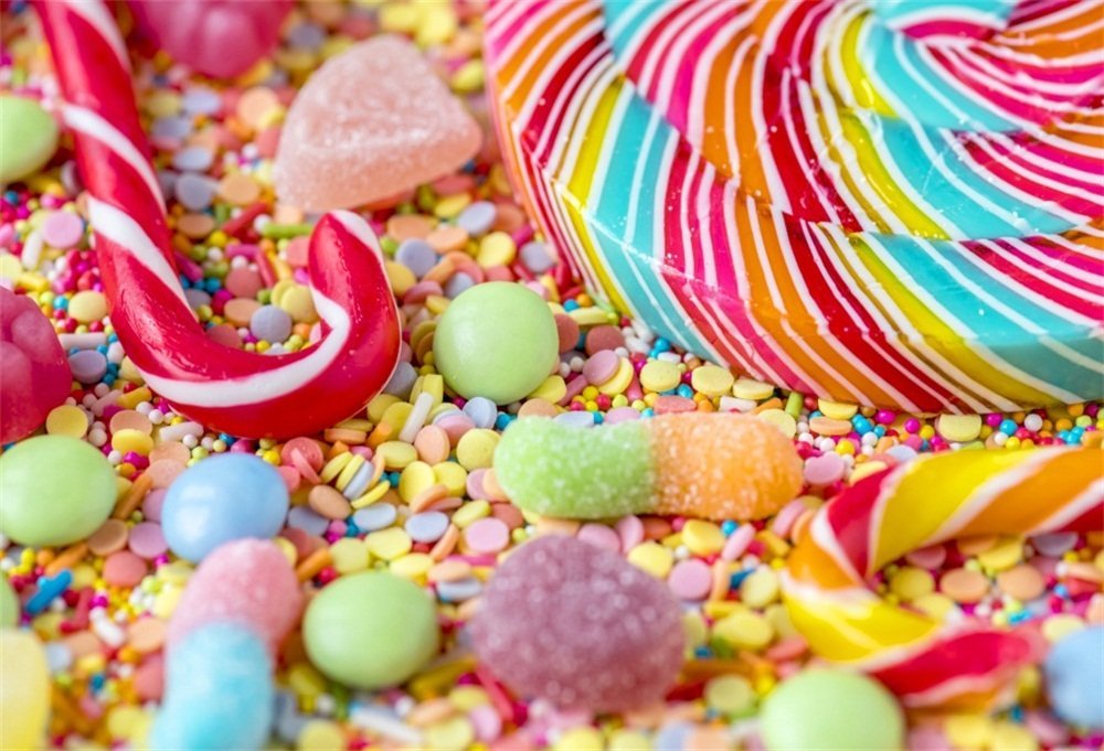 Lfeey 5x3ft Candyland Photo Backdrop Colorful Lollipop - Free Candy , HD Wallpaper & Backgrounds