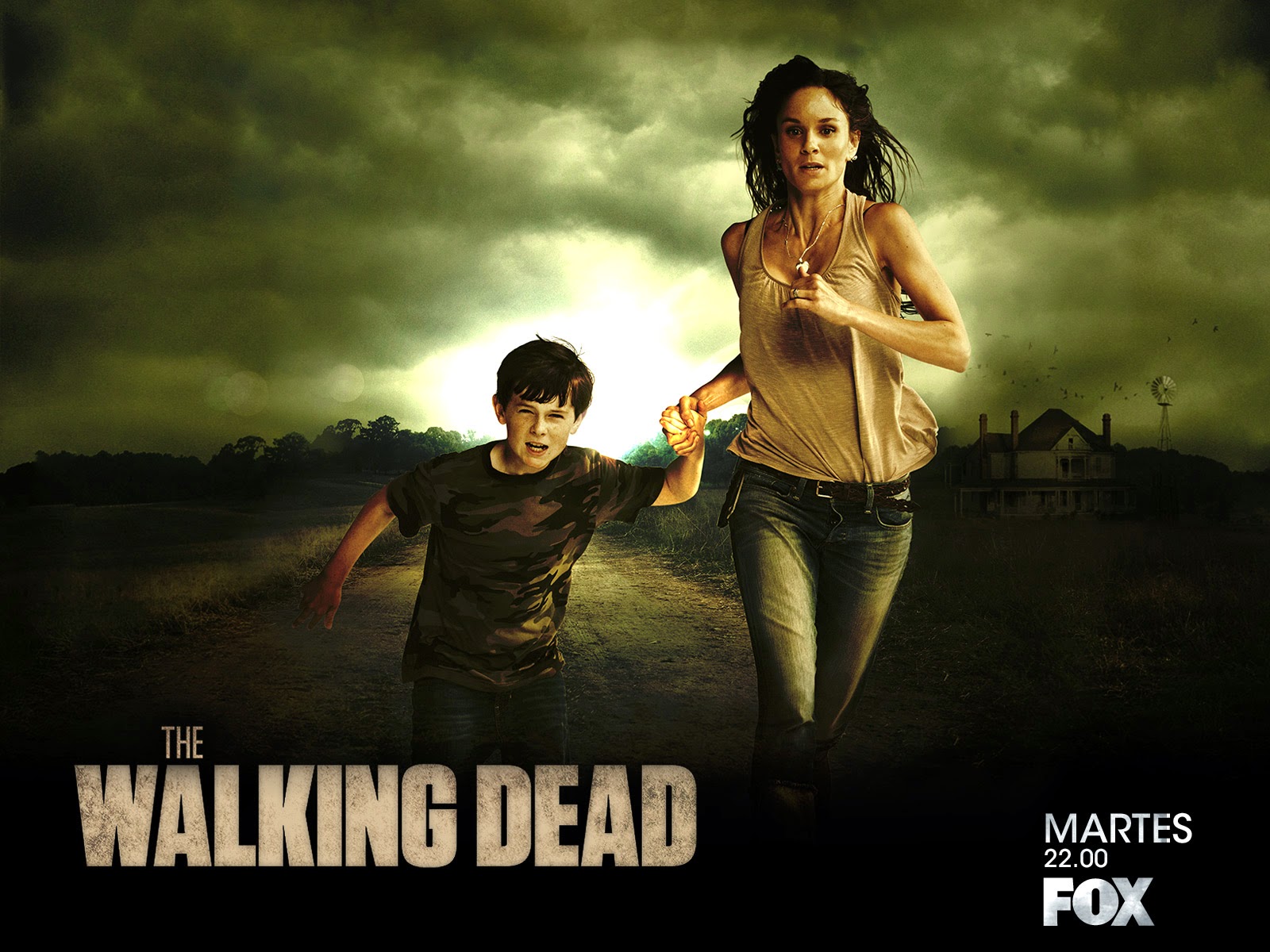 The Walking Dead Lori & Carl Grimes Wallpaper - Carl Grimes And Lori , HD Wallpaper & Backgrounds
