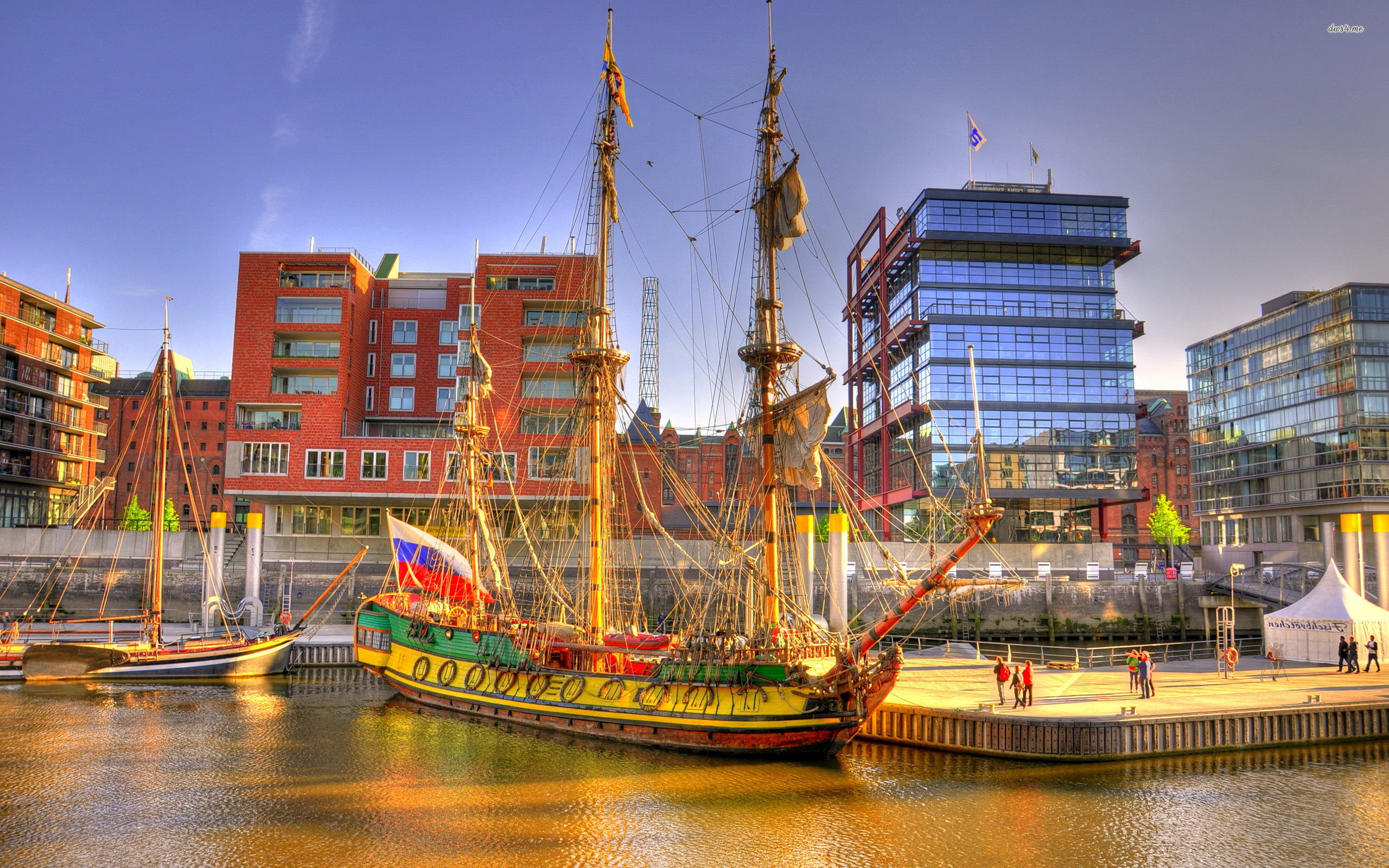 Sailing Ship In Hamburg Wallpaper , HD Wallpaper & Backgrounds