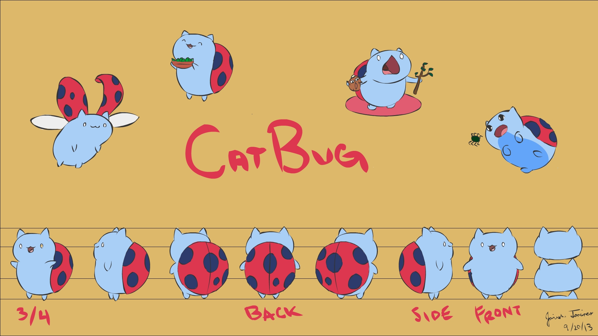 Catbug Model Sheet , HD Wallpaper & Backgrounds
