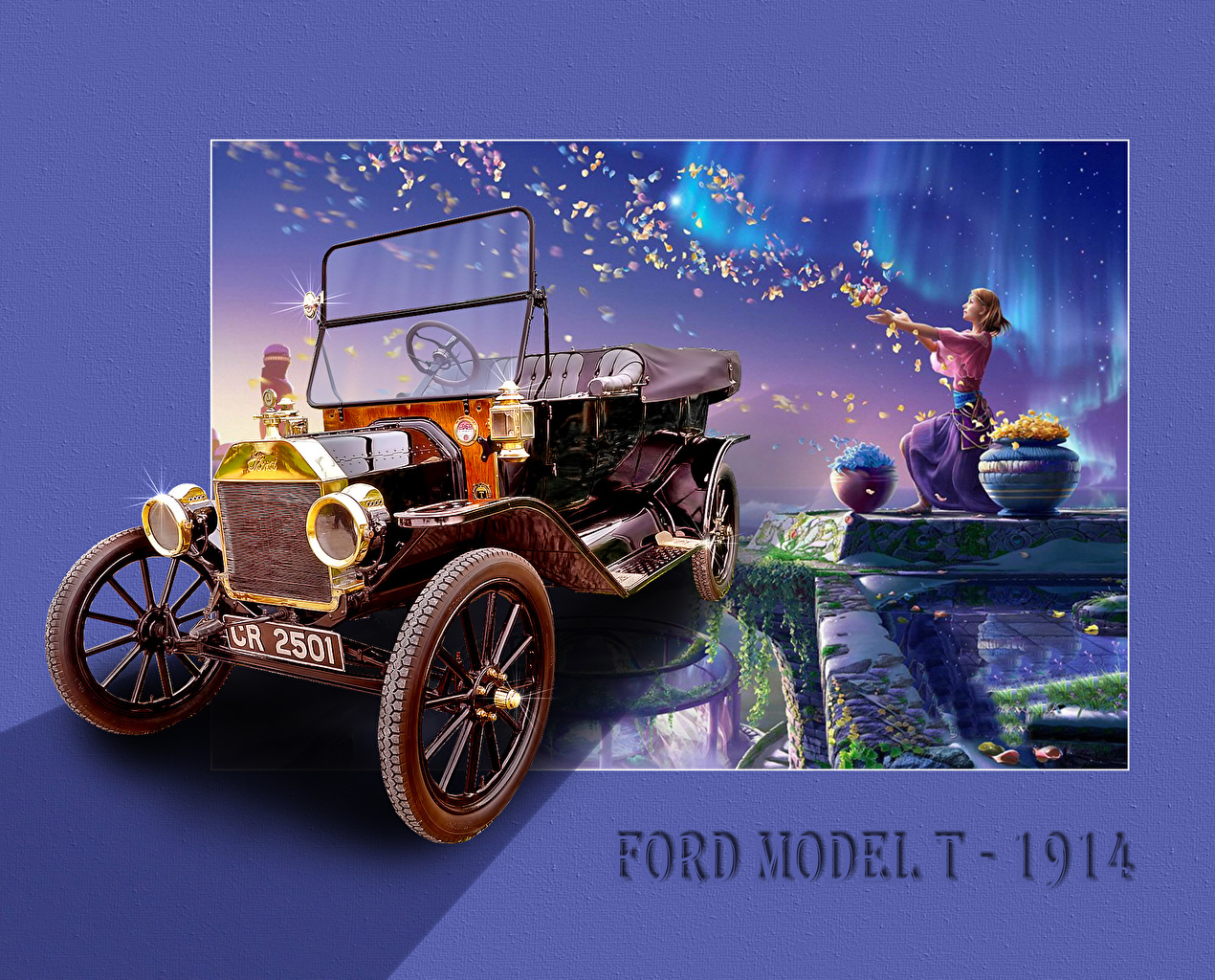 Images Ford Vintage Kagaya Model T 1914 Automobile - Hinh Nen Kagaya , HD Wallpaper & Backgrounds