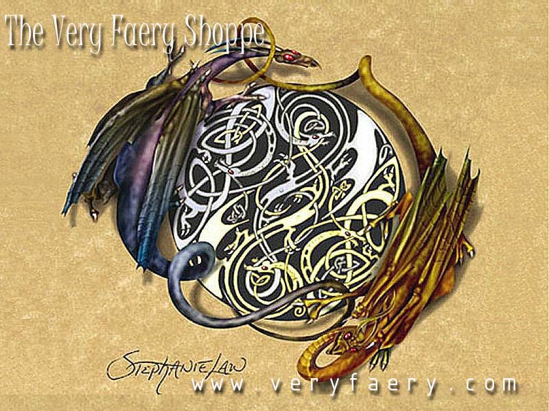 Dragon Knots - Celtic - Celtic Fantasy , HD Wallpaper & Backgrounds