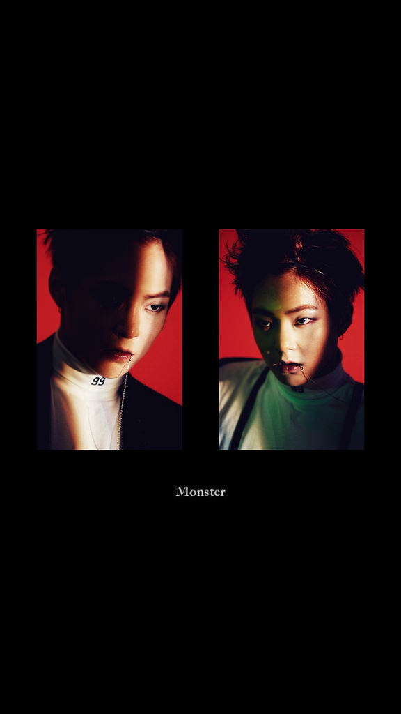 Exo Monster Wallpaper - Xiumin Wallpaper Monster , HD Wallpaper & Backgrounds