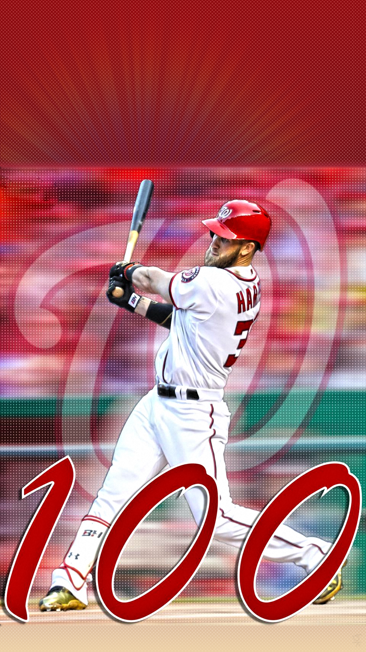 Bryce Harper 100 - Iphone 6 Bryce Harper , HD Wallpaper & Backgrounds