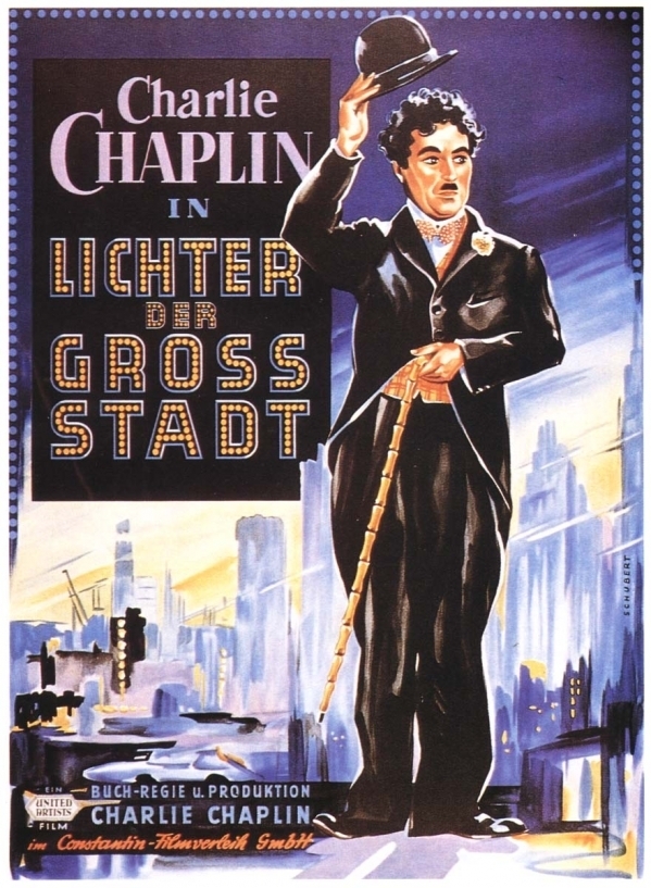 Alternative German Poster For City Lights - City Lights Chaplin Poster , HD Wallpaper & Backgrounds