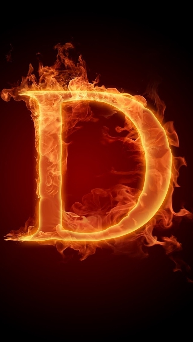 Download Wallpaper - Letter D On Fire , HD Wallpaper & Backgrounds