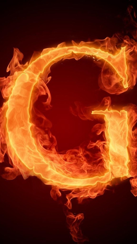 Burning Letter G Wallpaper Free Iphone Wallpapers - Fire Letter G , HD Wallpaper & Backgrounds