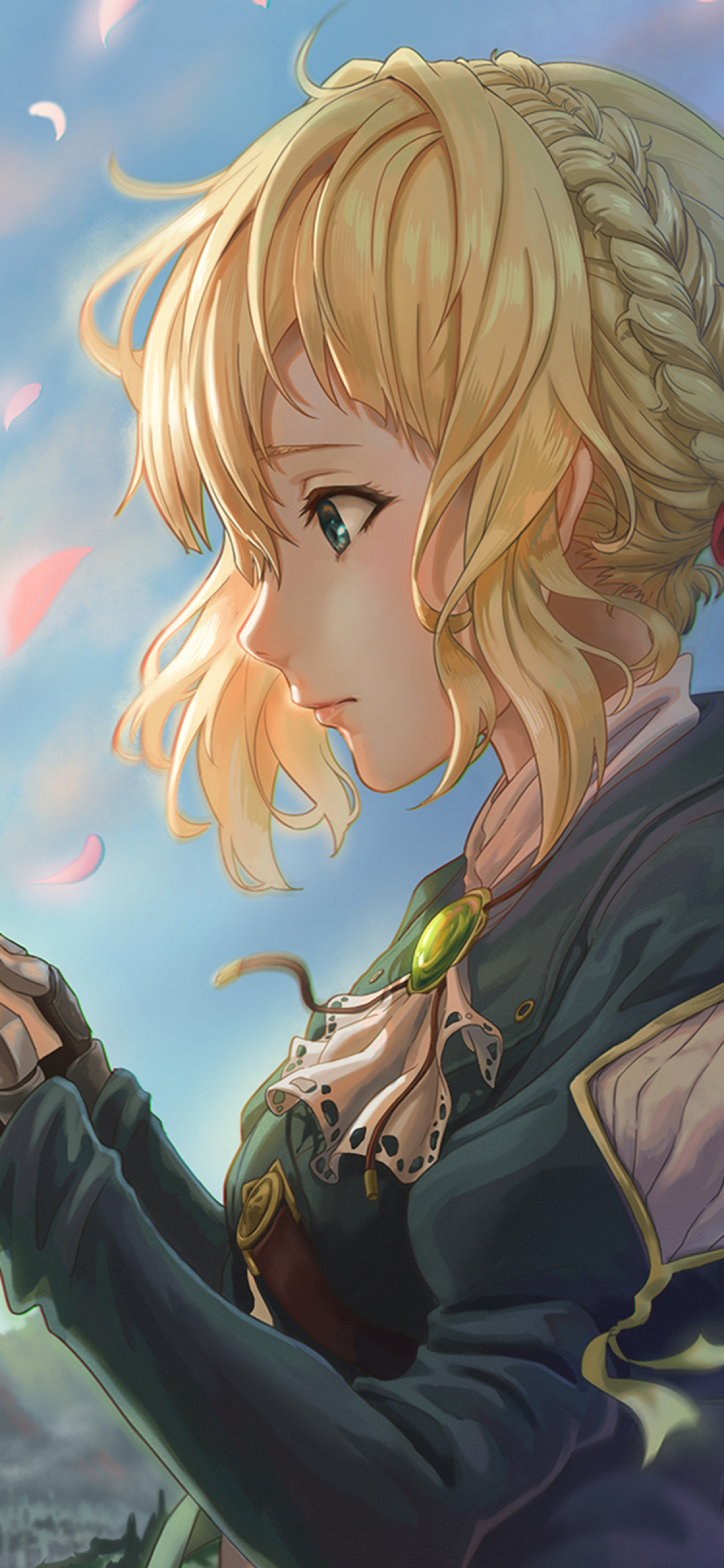 Violet Evergarden, Blonde, Letter, Petals, Profile - Violet Evergarden , HD Wallpaper & Backgrounds