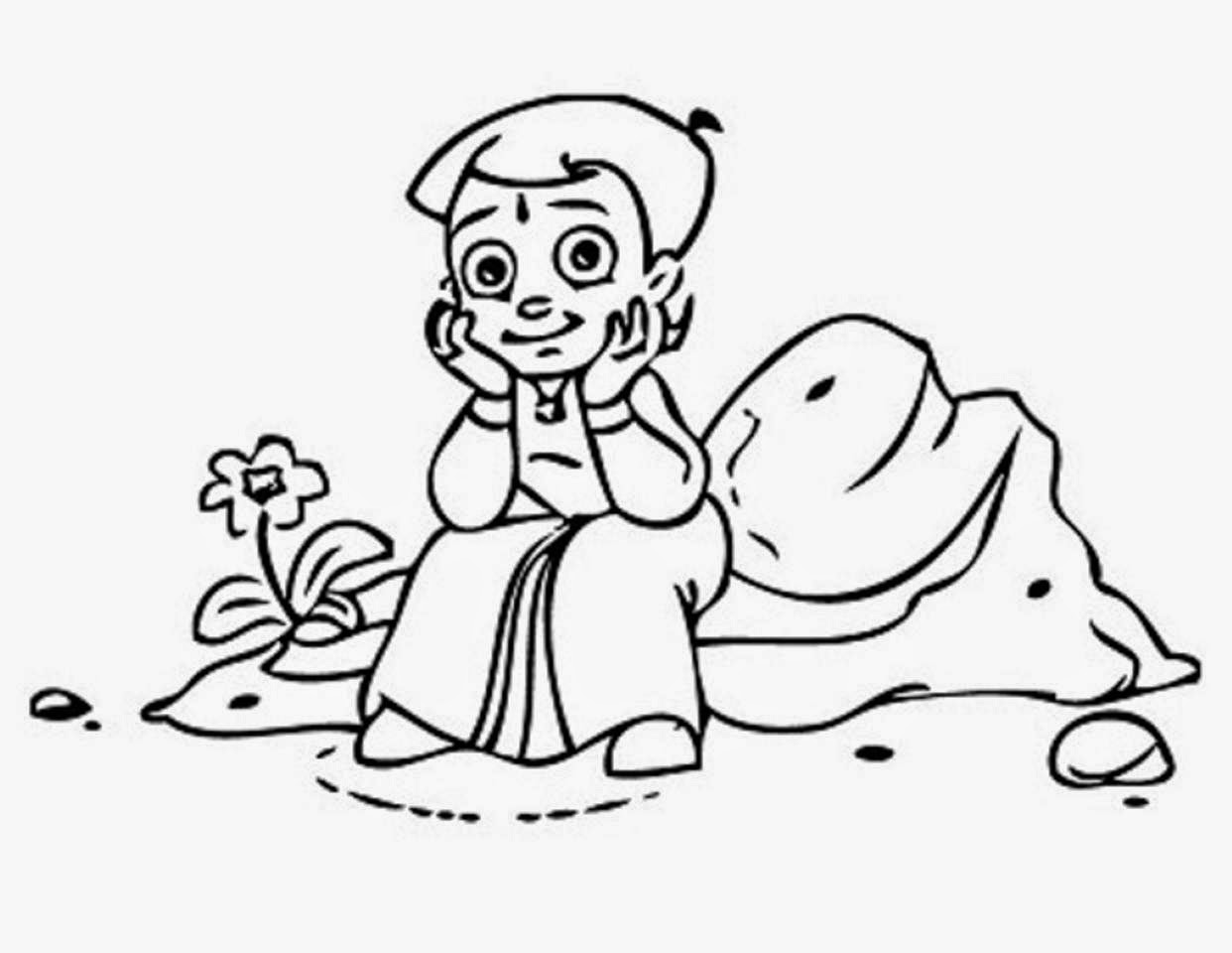 Colours Drawing Wallpaper Chota Bheem For Kids Colour - Chota Bheem For Colouring , HD Wallpaper & Backgrounds