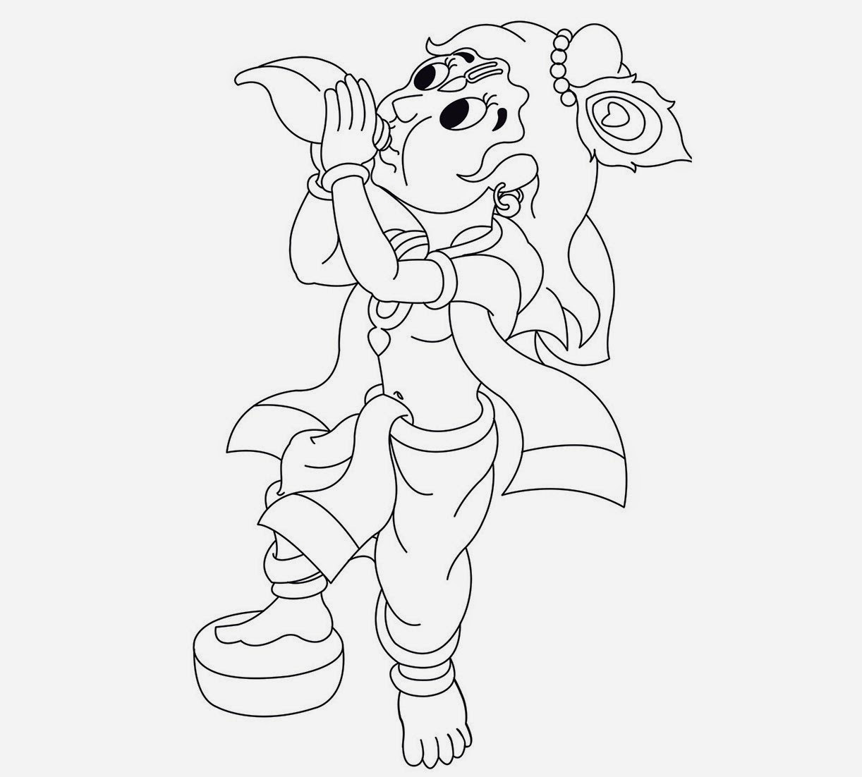 Colour Drawing Free Hd Wallpapers Little Krishna Coloring Line Art 1007787 Hd Wallpaper Backgrounds Download