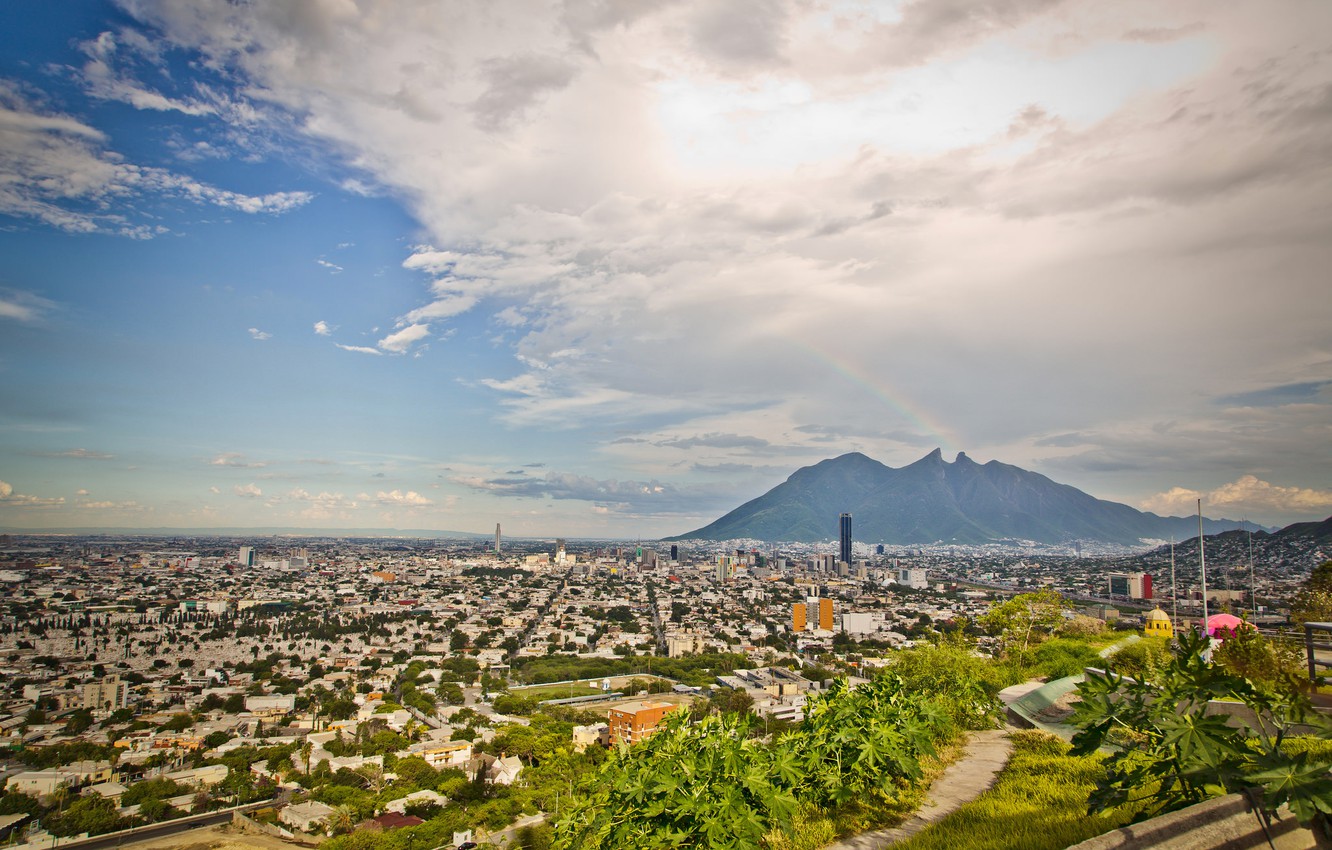 Photo Wallpaper Mountain, Mexico, Panorama, Monterrey, - Cerro De La Silla , HD Wallpaper & Backgrounds