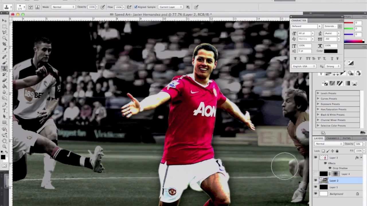 Javier Hernandez Wallpaper (hd) - Adobe Photoshop Cs5 , HD Wallpaper & Backgrounds