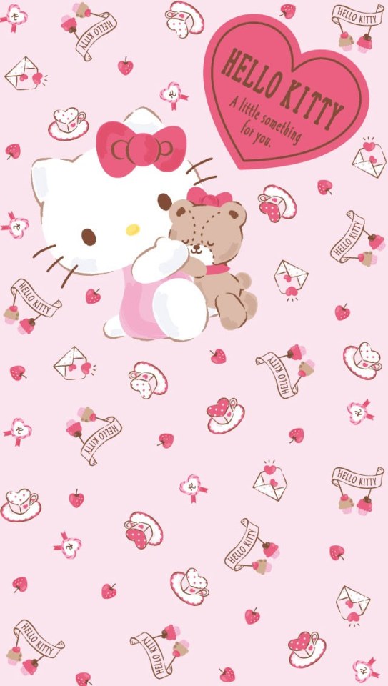 Valentines Wallpapers 🌼 - Pink Wallpaper Hello Kitty , HD Wallpaper & Backgrounds