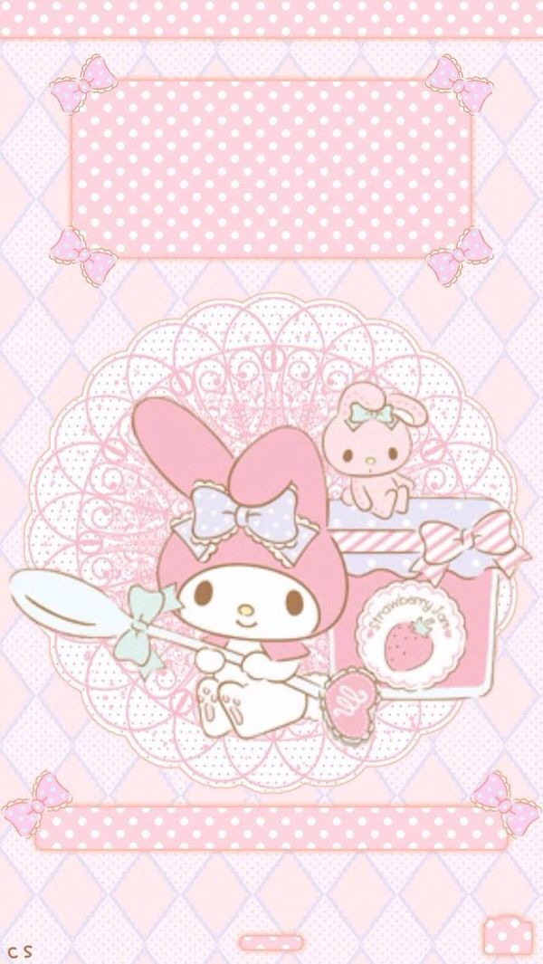 My Melody Pink Strawberry Sanrio Hello Kitty - Hello Kitty And My Melody Hd , HD Wallpaper & Backgrounds
