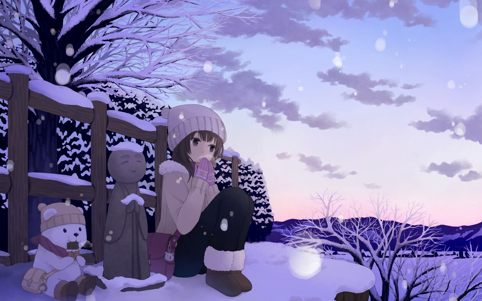 Winter Anime Wallpaper - Winter Wallpaper Anime , HD Wallpaper & Backgrounds