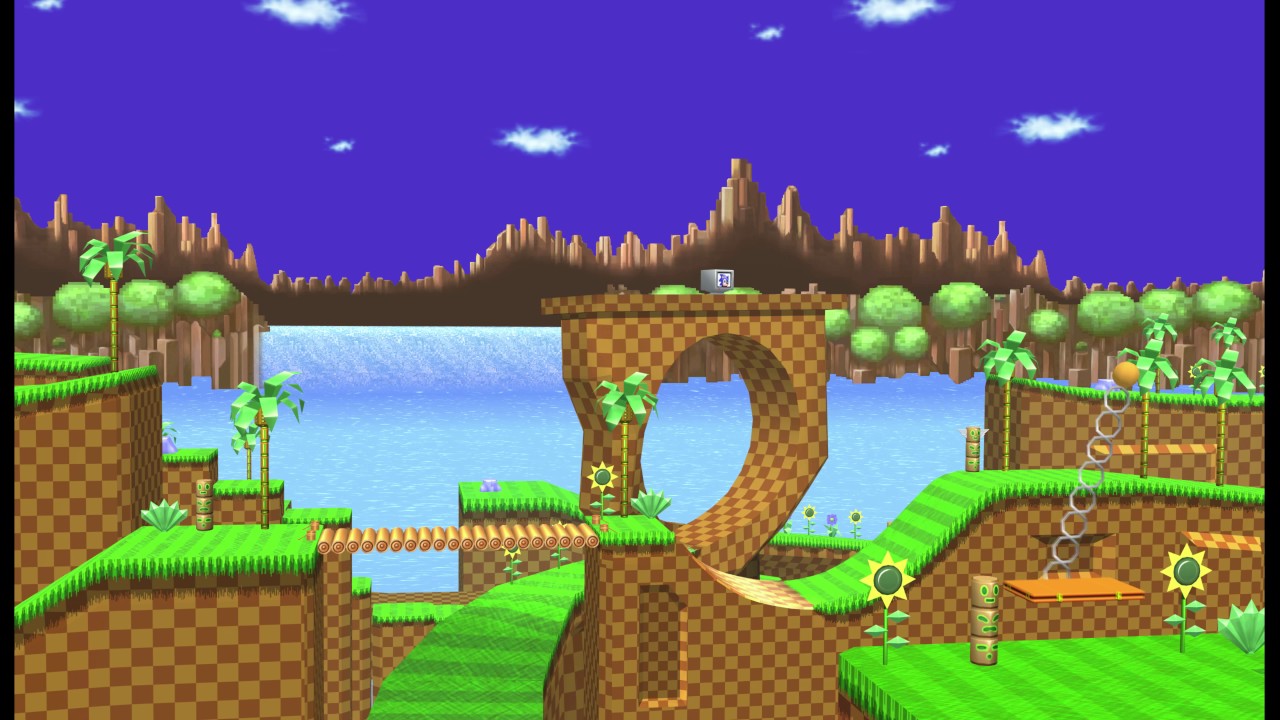 Sonic The Hedgehog Green Hill Zone 4k Video Wallpaper - Sonic Green Hill Zone Background , HD Wallpaper & Backgrounds
