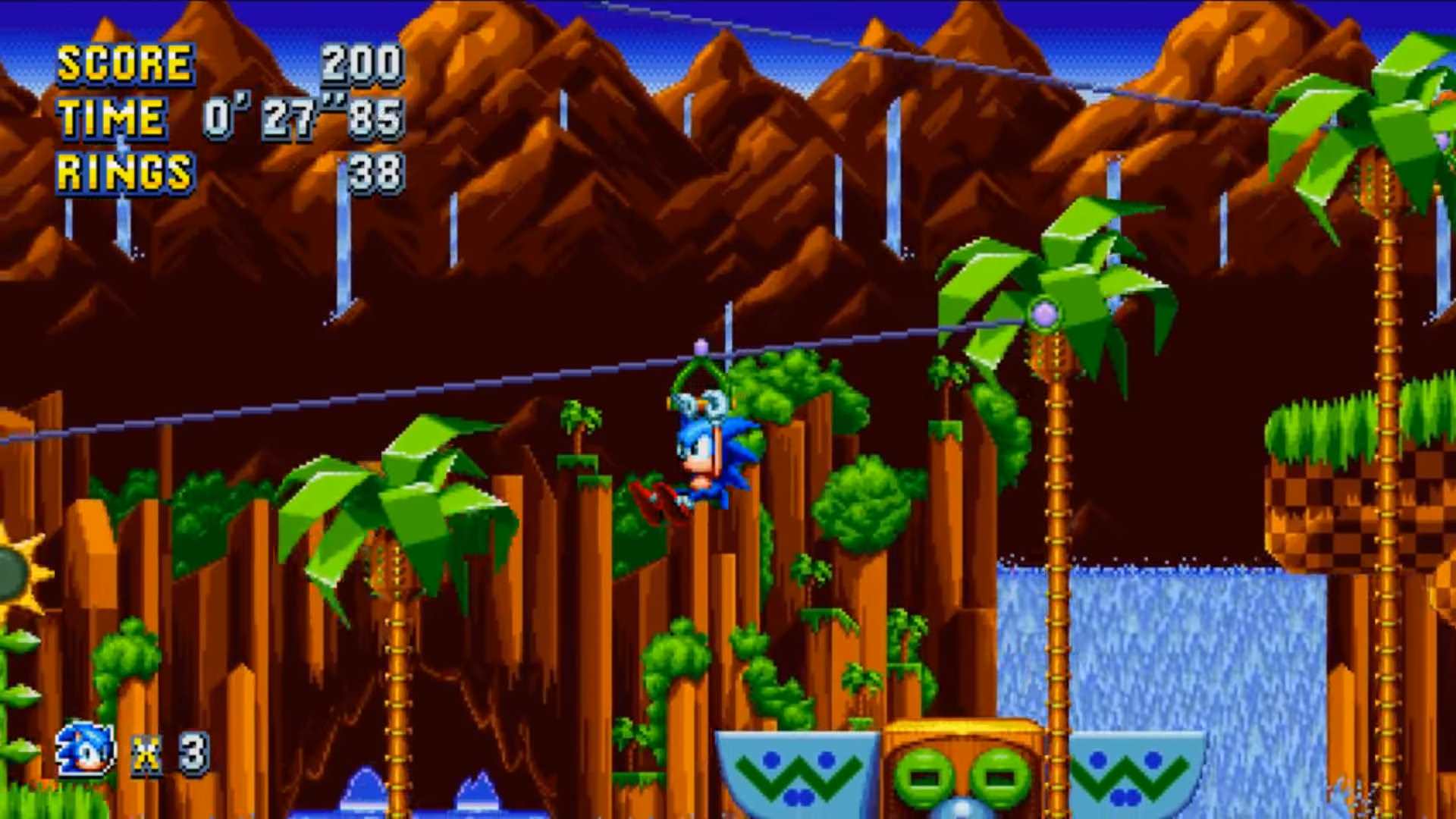 Sonic Mania Green Hill Zone Act 2 Revealed - Animations That Move , HD Wallpaper & Backgrounds