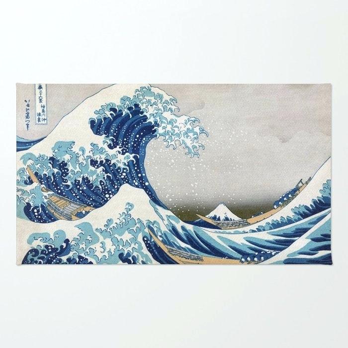 Under The Wave Off Kanagawa Under The Wave Off The - Japanese Print Great Wave , HD Wallpaper & Backgrounds