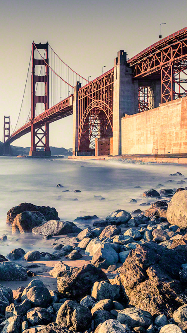 Golden Gate Bridge Iphone 5 Wallpaper - Golden Gate Bridge , HD Wallpaper & Backgrounds
