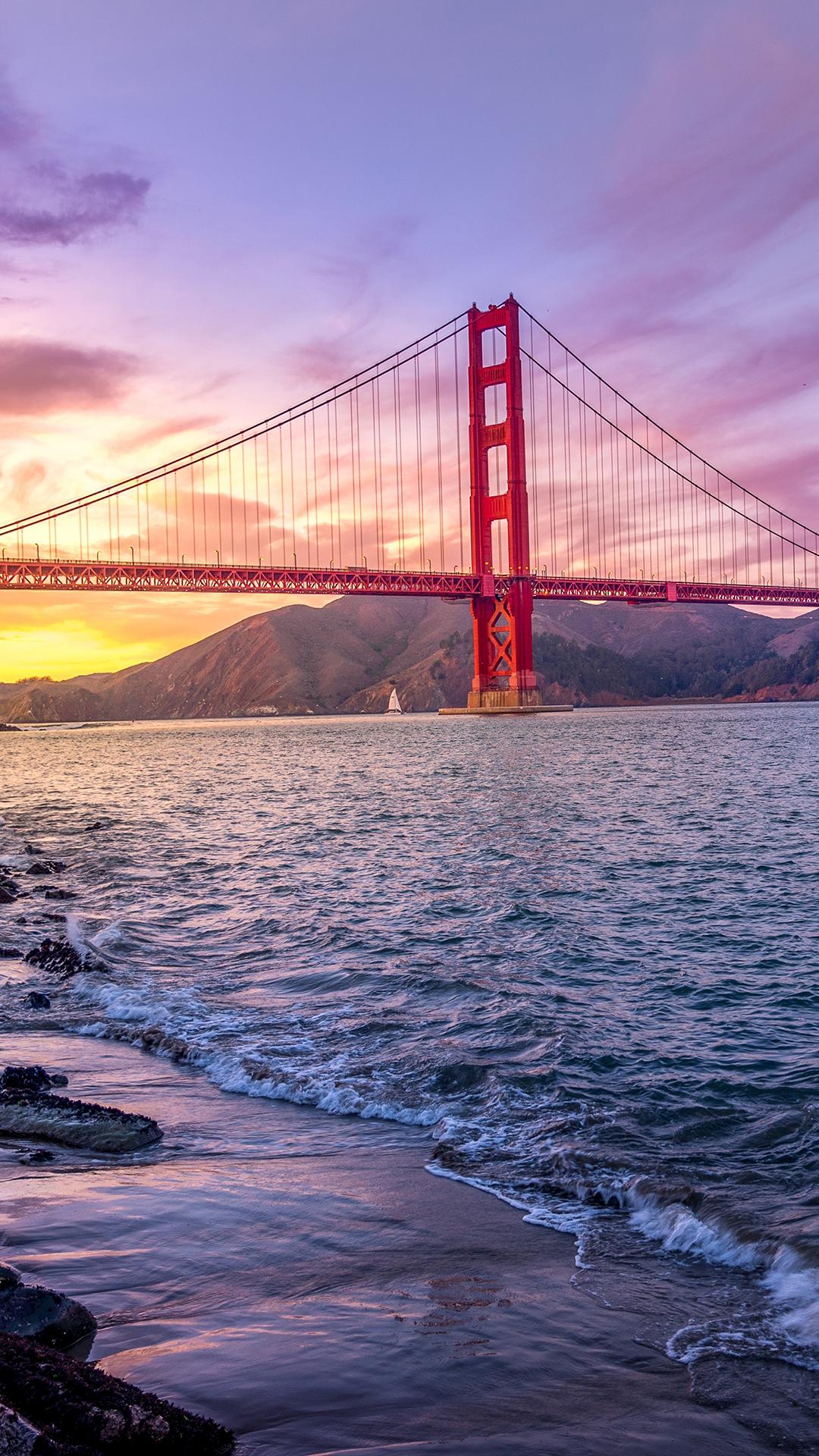 Golden Gate Bridge Iphone Wallpaper - Golden Gate Bridge Phone , HD Wallpaper & Backgrounds