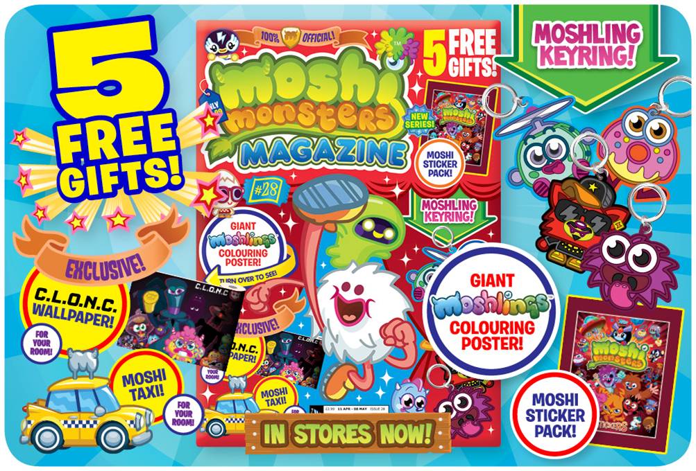 Moshi Monsters Magazine Issue 28 - Moshi Monsters Magazine , HD Wallpaper & Backgrounds