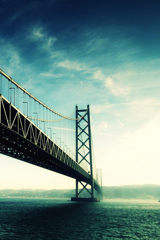 Golden Gate Bridge Iphone Wallpaper - Akashi-kaikyō Bridge , HD Wallpaper & Backgrounds