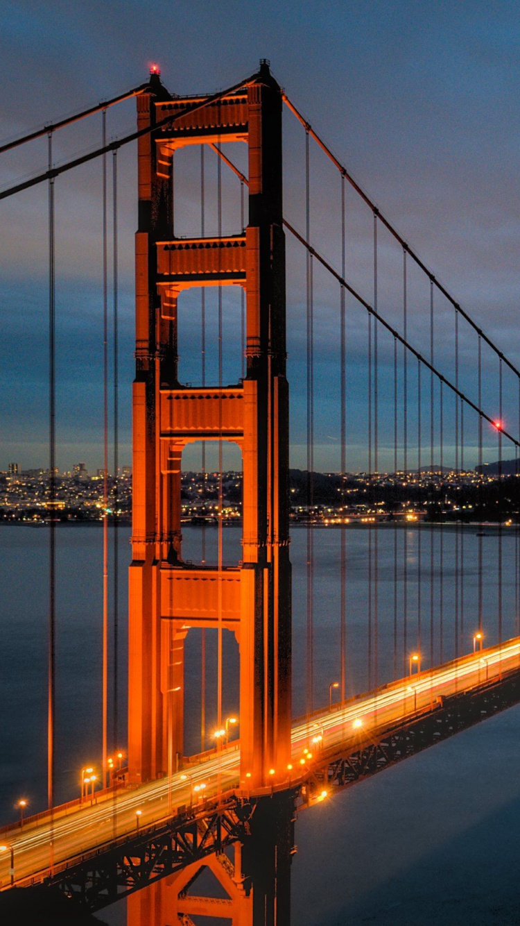 Dusk, Landmark, Golden Gate Bridge, San Francisco, - Golden Gate Bridge , HD Wallpaper & Backgrounds