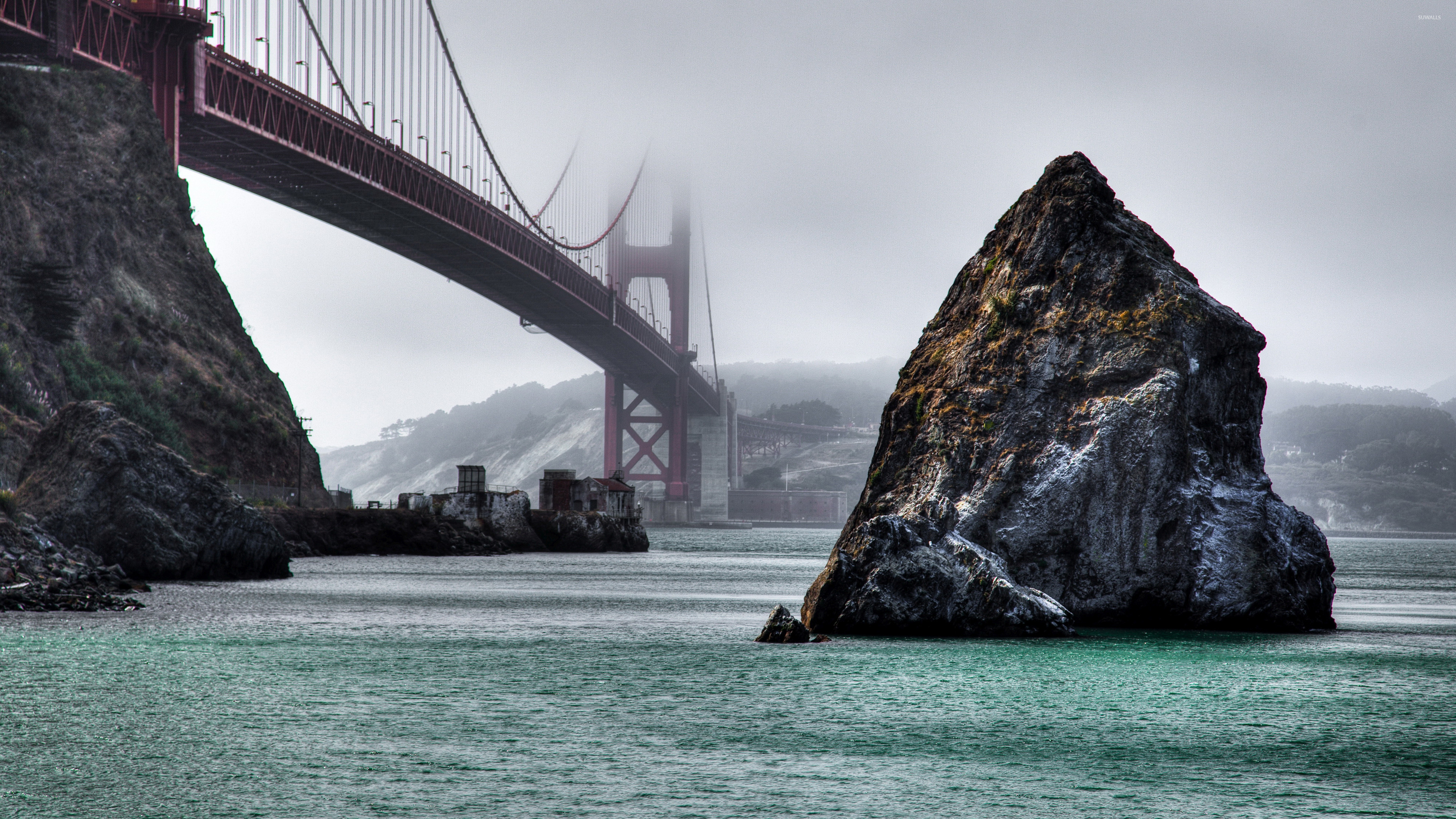 Golden Gate Bridge 2016 San Francisco 4k Wallpaper - Golden Gate Wallpaper Fog , HD Wallpaper & Backgrounds