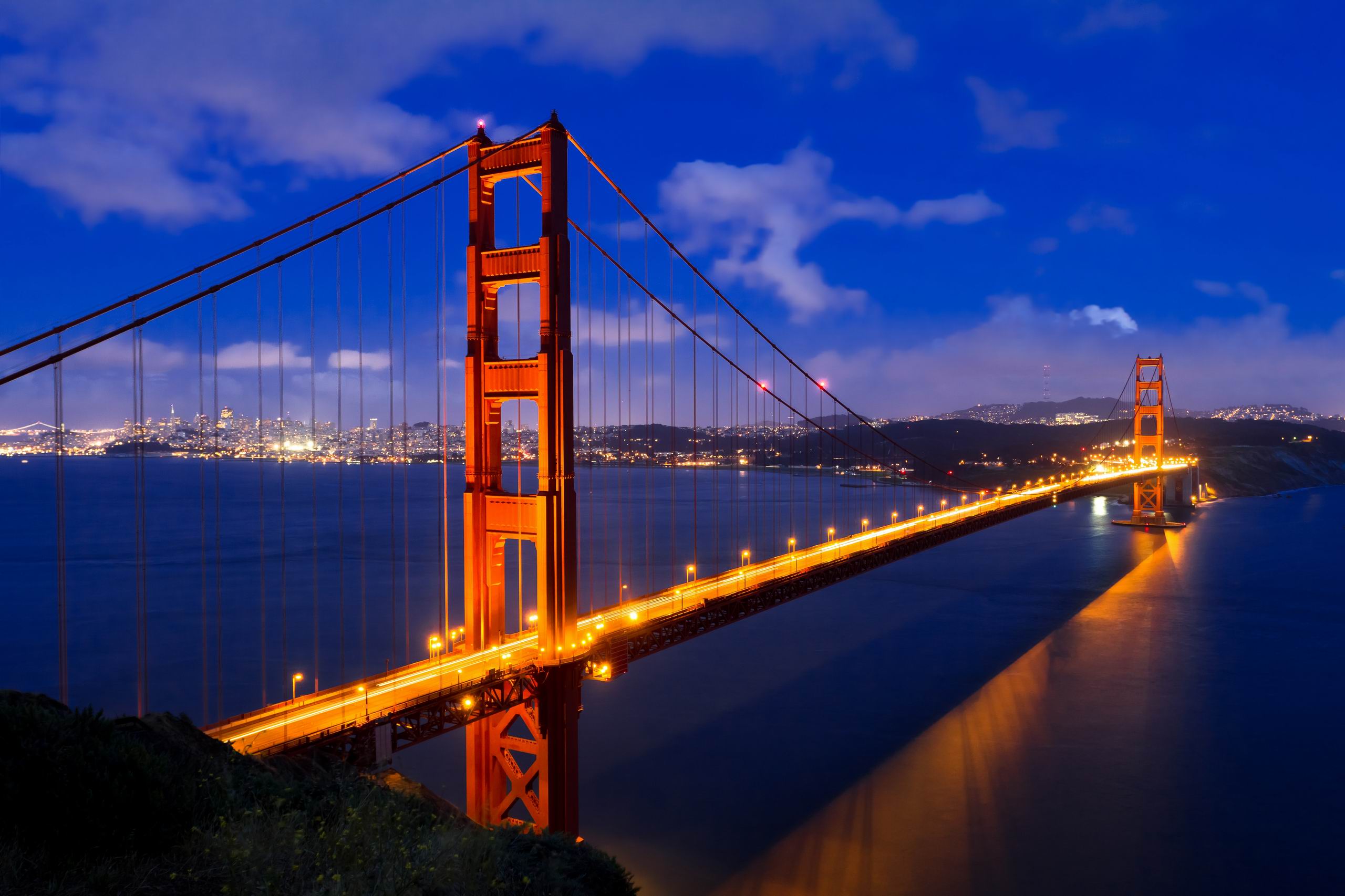 Golden Gate Bridge Sunset Wallpaper - Golden Gate Bridge , HD Wallpaper & Backgrounds