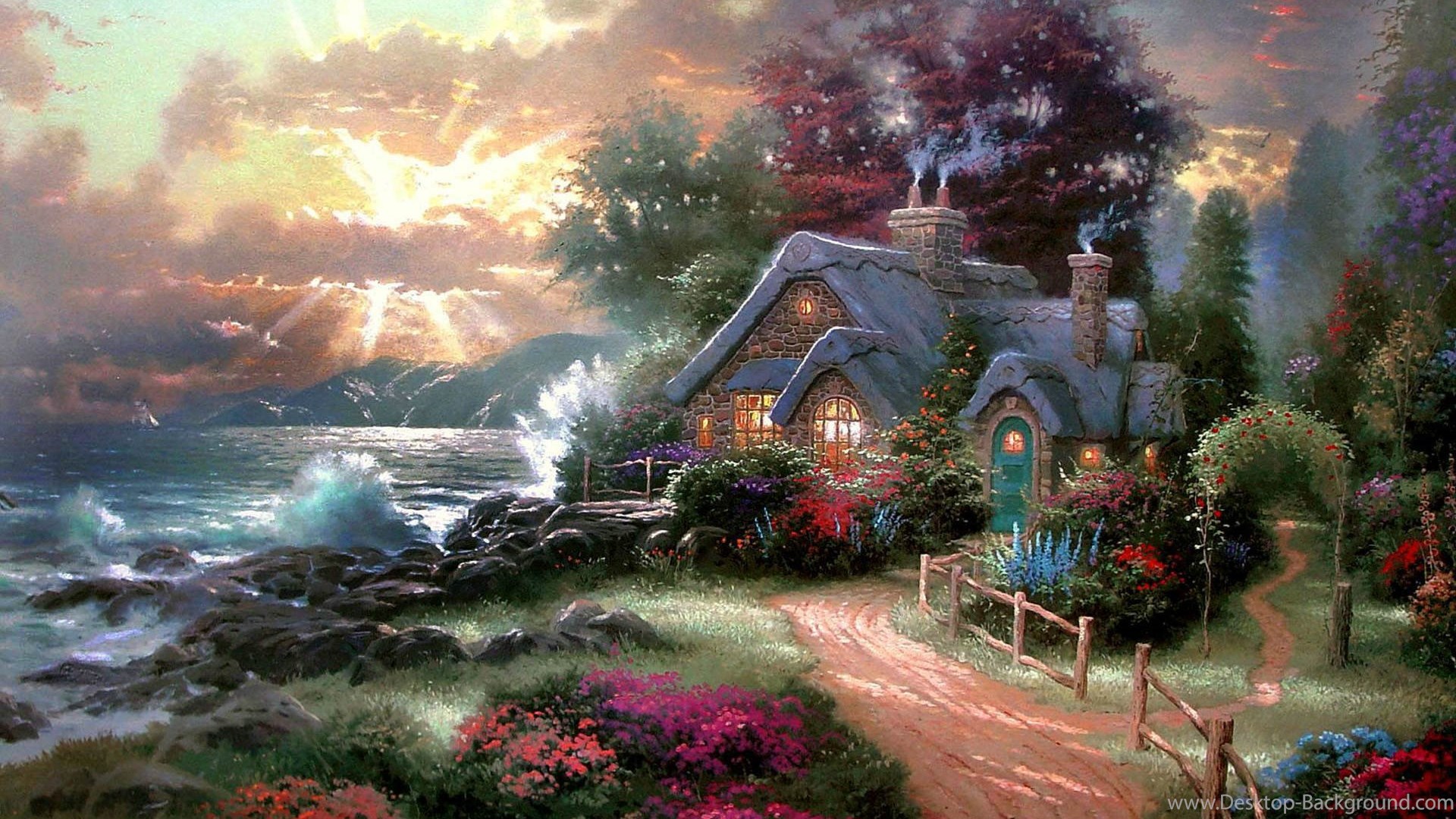 Popular - New Day Dawning Kinkade , HD Wallpaper & Backgrounds