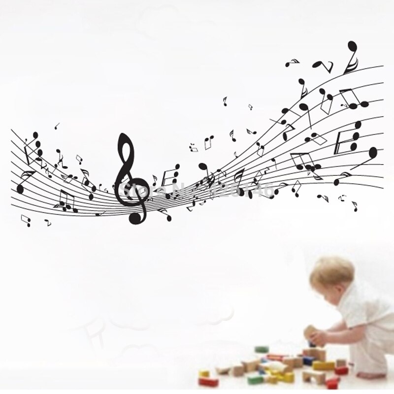 Free Shipping A Treble Clef Music Classroom Wall Stickers - Guardas Notas Musicales Png , HD Wallpaper & Backgrounds