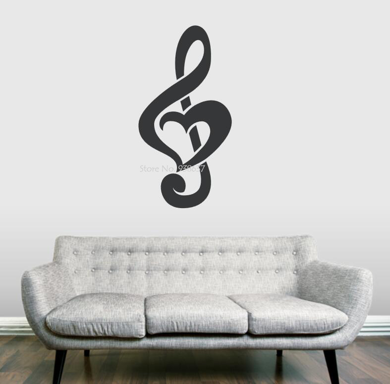 2017 New Arrival Art Sticker Wallpaper Treble Clef - Wall Sticker Clock , HD Wallpaper & Backgrounds