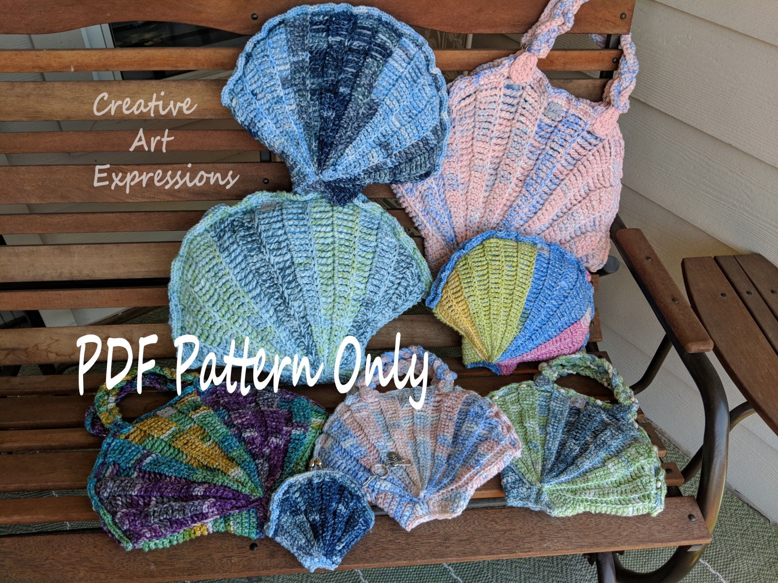 Seashell Purse, Pillow, Beach Bag & Coin Purse Crochet - Knitting , HD Wallpaper & Backgrounds
