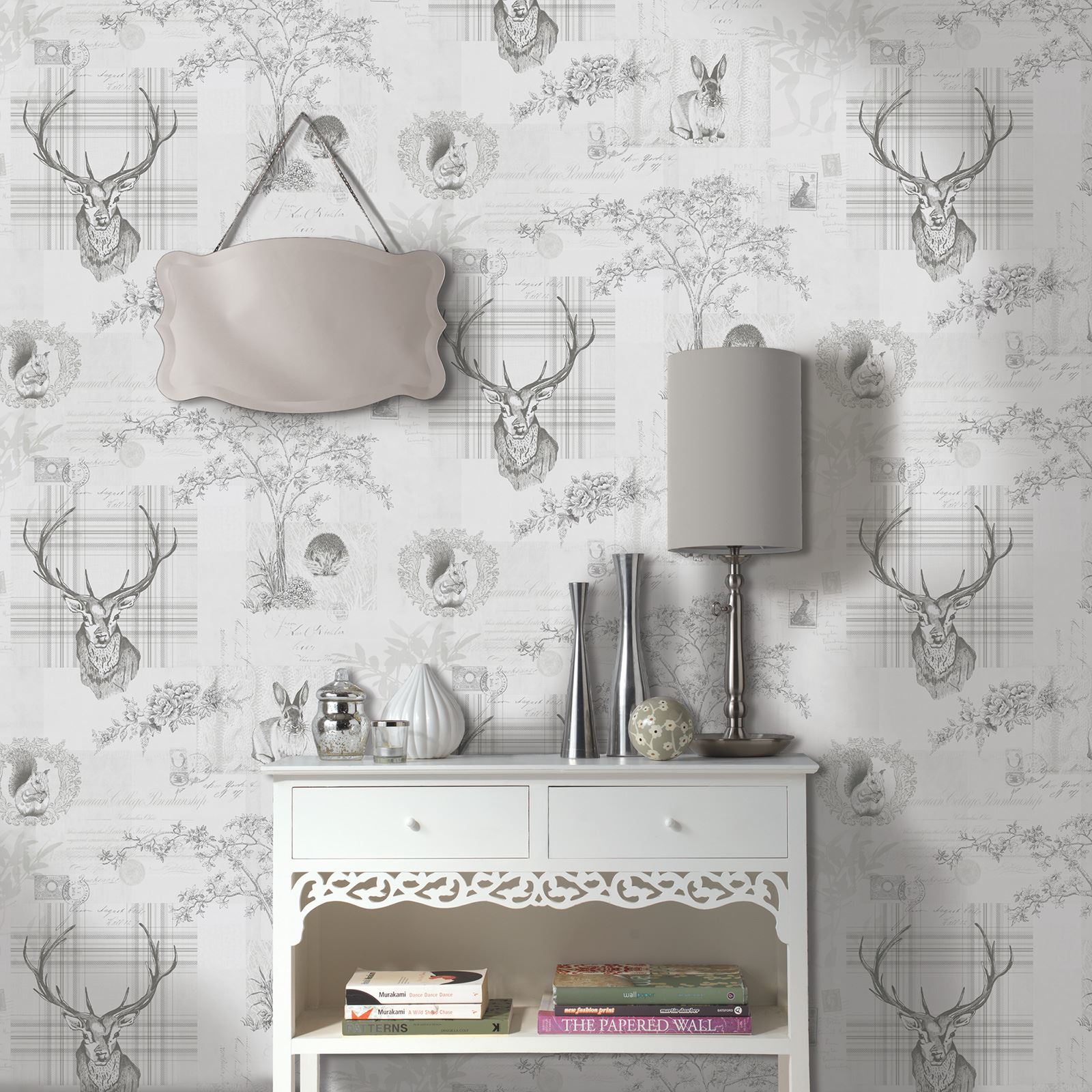 Richmond Highland Stag Wallpaper - K2 Grey Animal , HD Wallpaper & Backgrounds