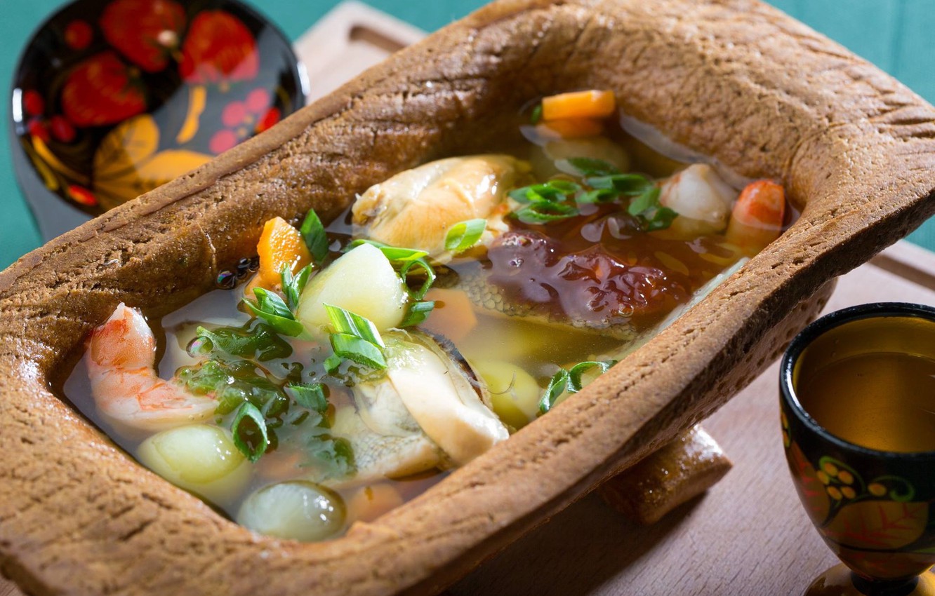 Photo Wallpaper Fish, Soup, Ear - Asian Soups , HD Wallpaper & Backgrounds