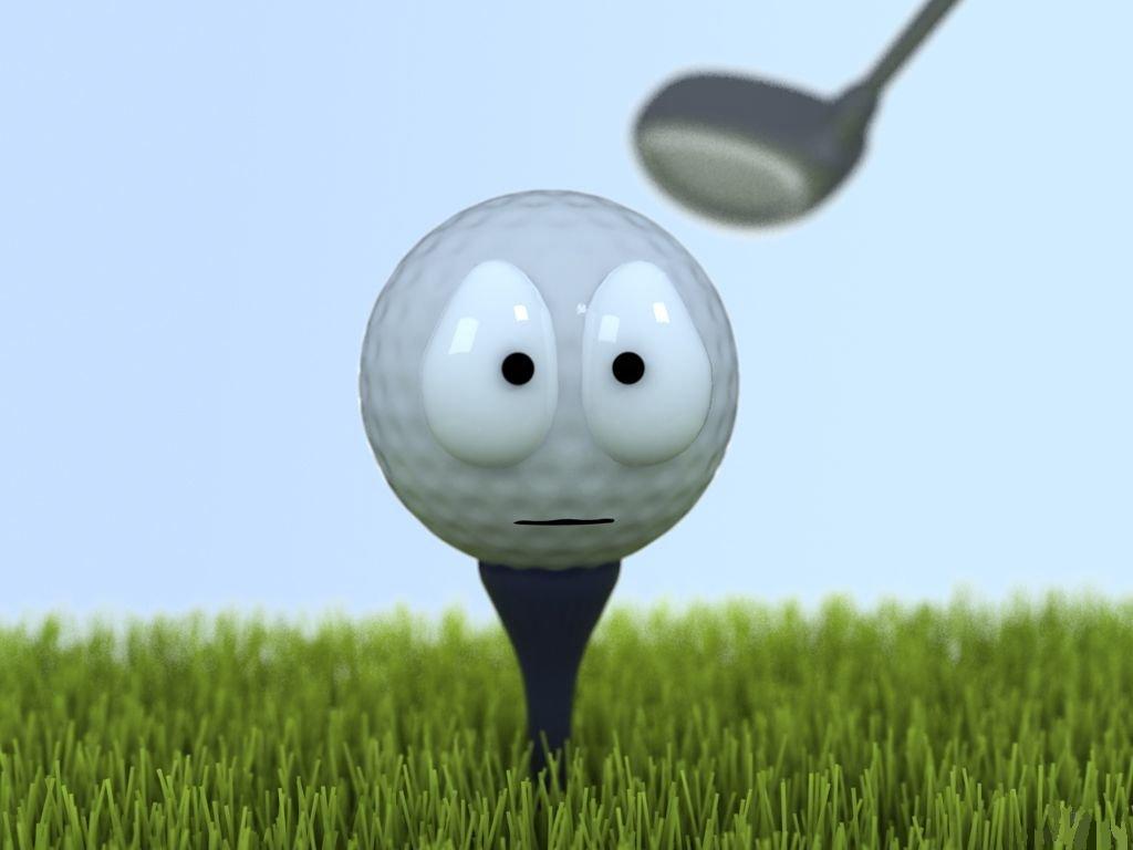 Confusing Golf Ball Wallpaper - Golf Ball Funny Face , HD Wallpaper & Backgrounds