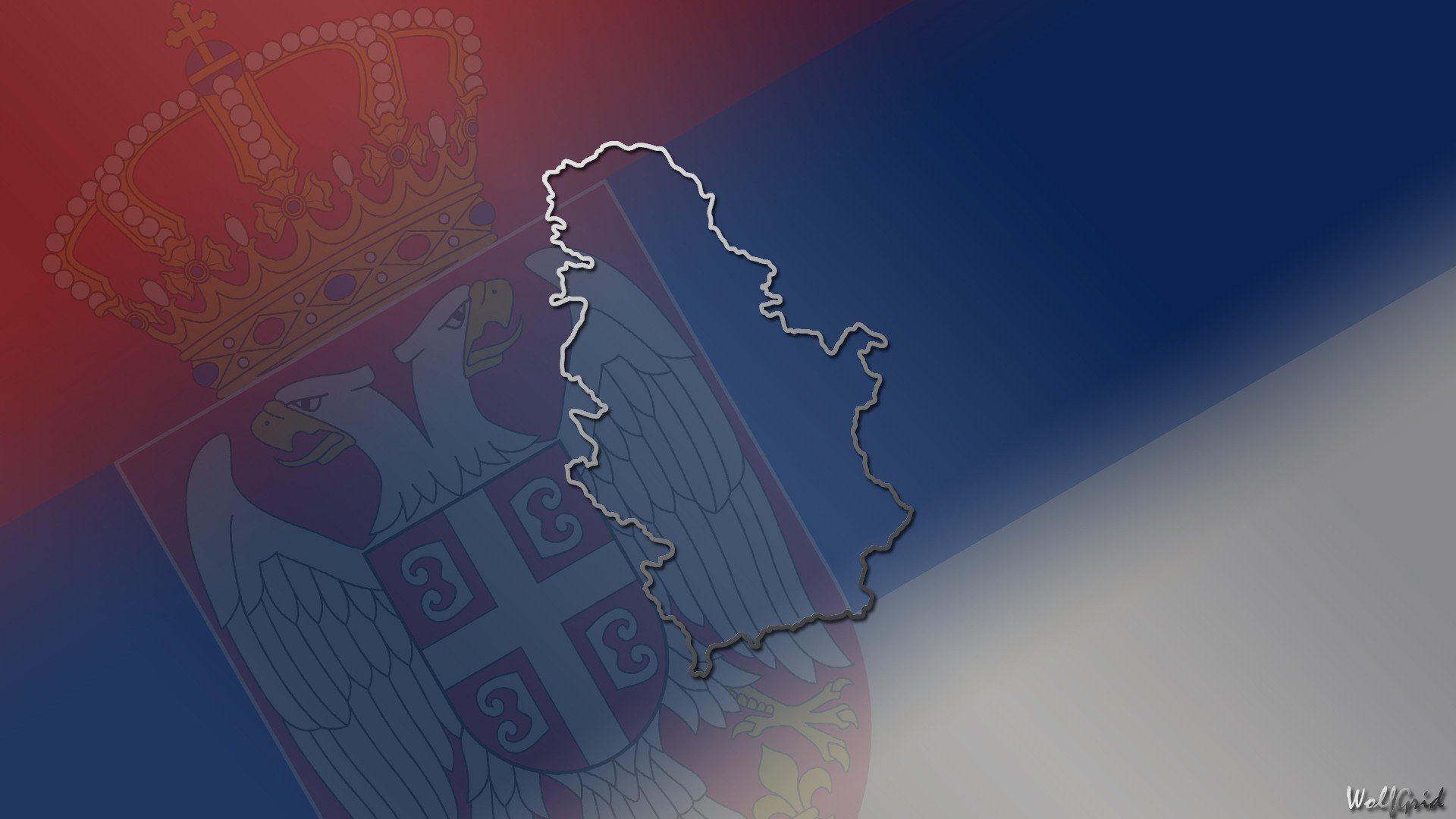 Serbia Map Flag Countries Wallpaper And Background - Serbia Map , HD Wallpaper & Backgrounds