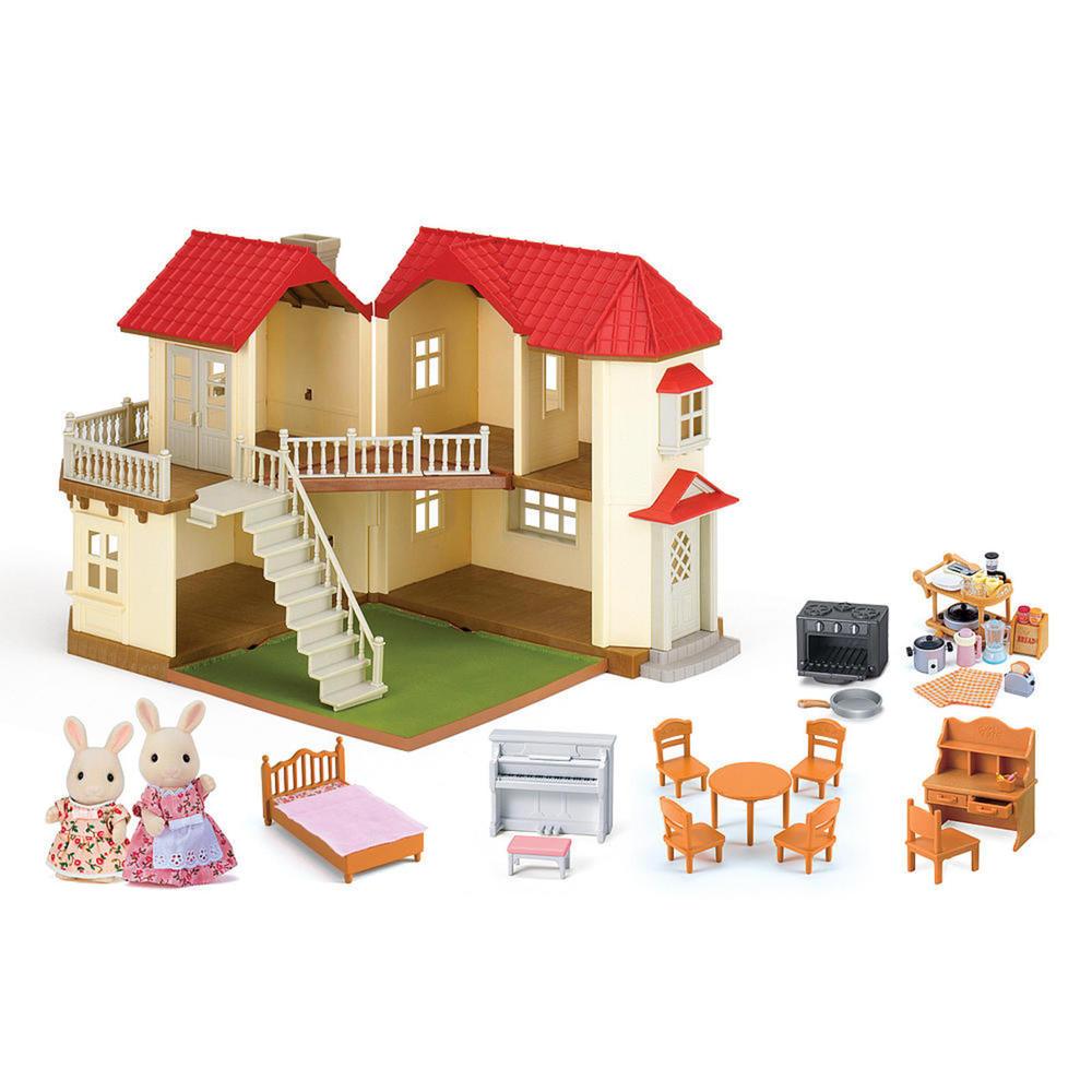 Calico Critters Wallpaper For Townhouse Wallpapersafari - Sylvanian Families Beechwood Hall , HD Wallpaper & Backgrounds